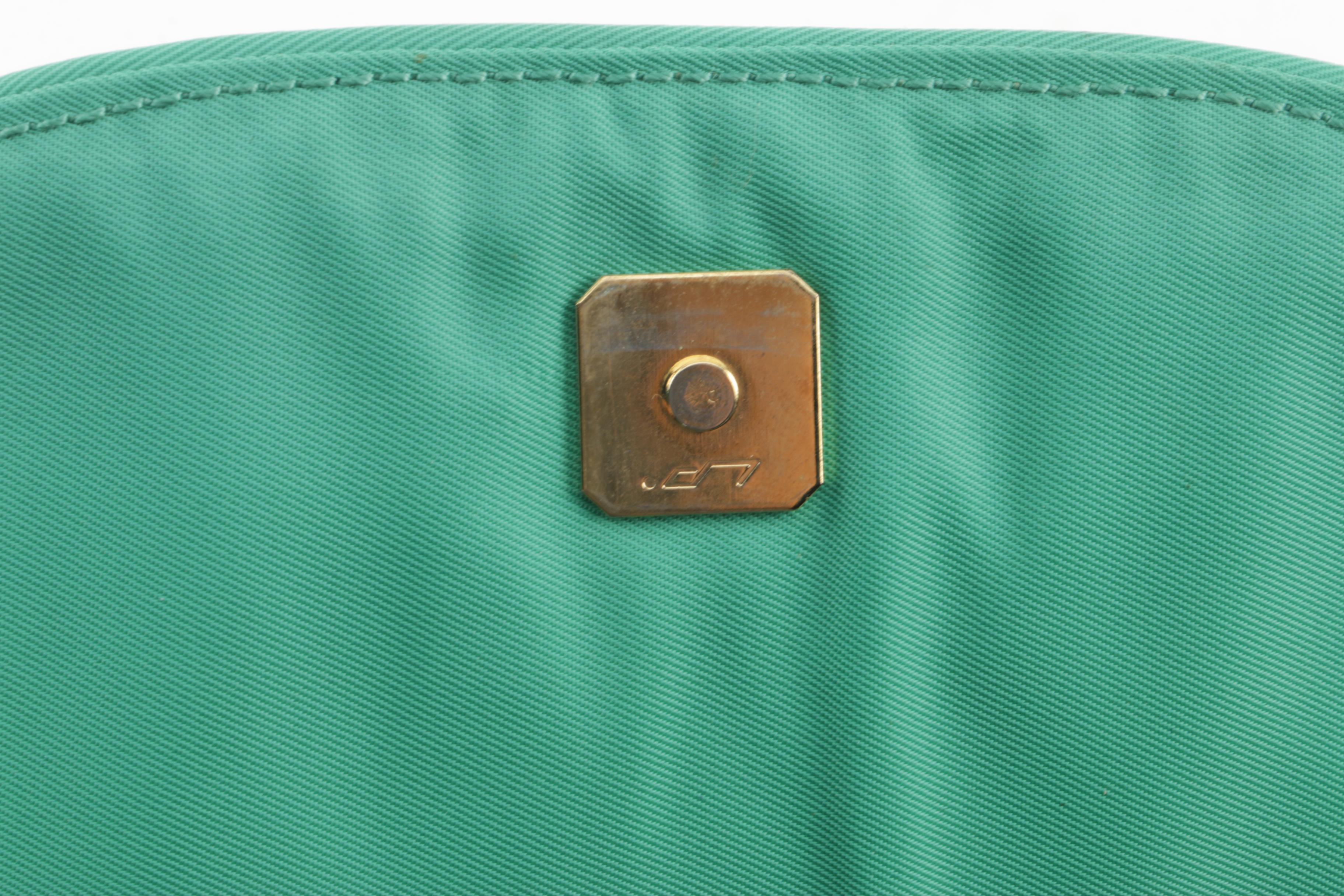 Circa 1980s Vintage Fendi Quilted Nylon Handbag with Fusilli Pasta Accent Handle