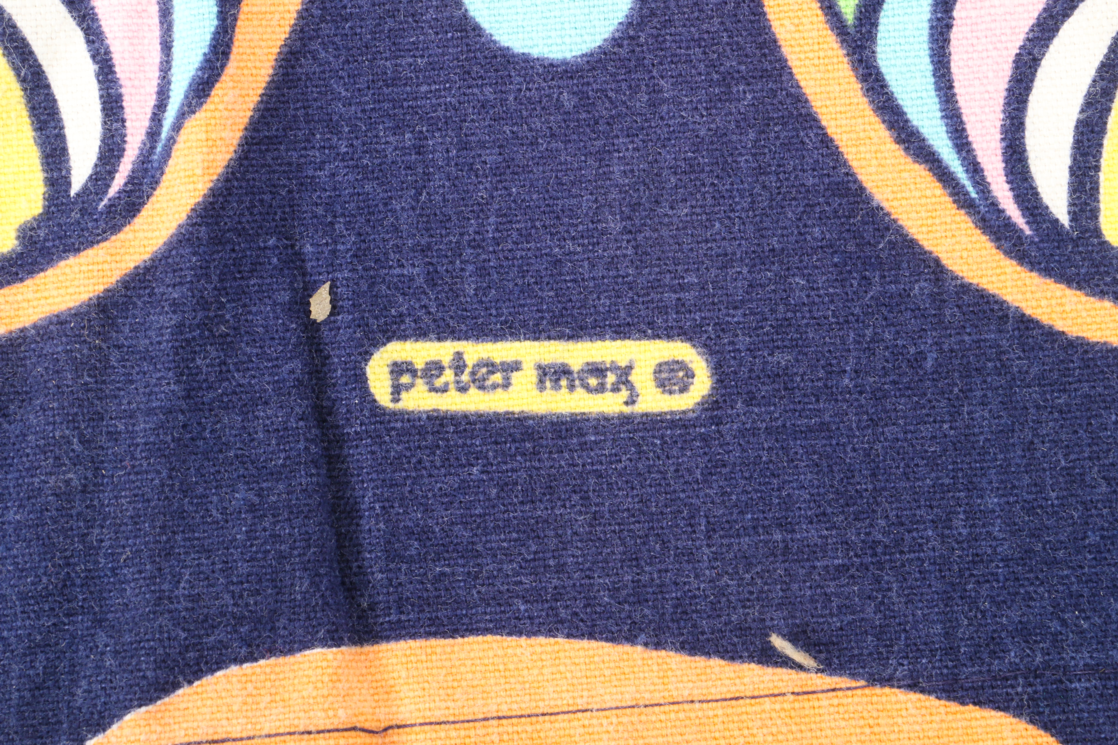 Vintage Window Treatment Panels Featuring Peter Max