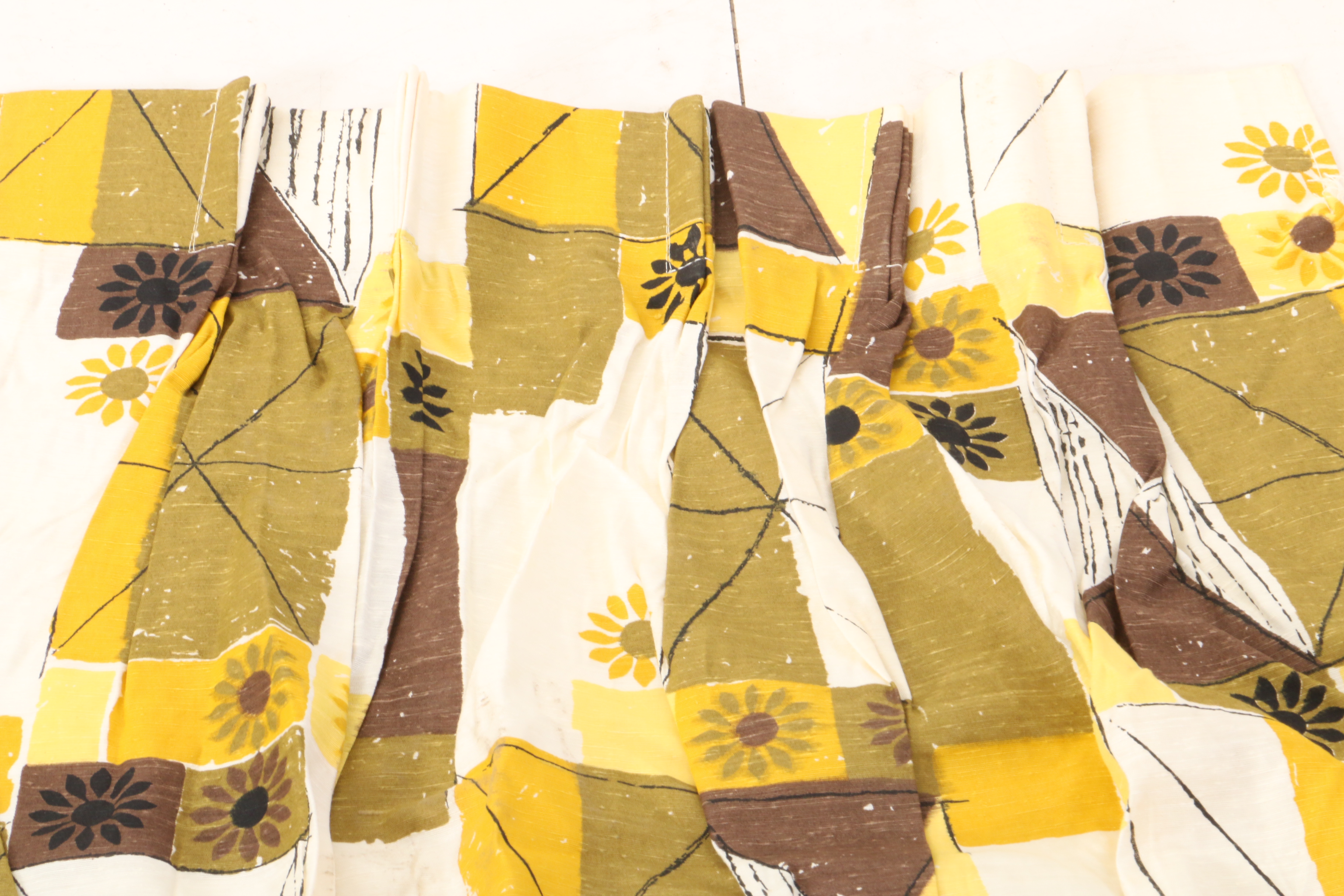 Vintage Window Treatment Panels Featuring Peter Max