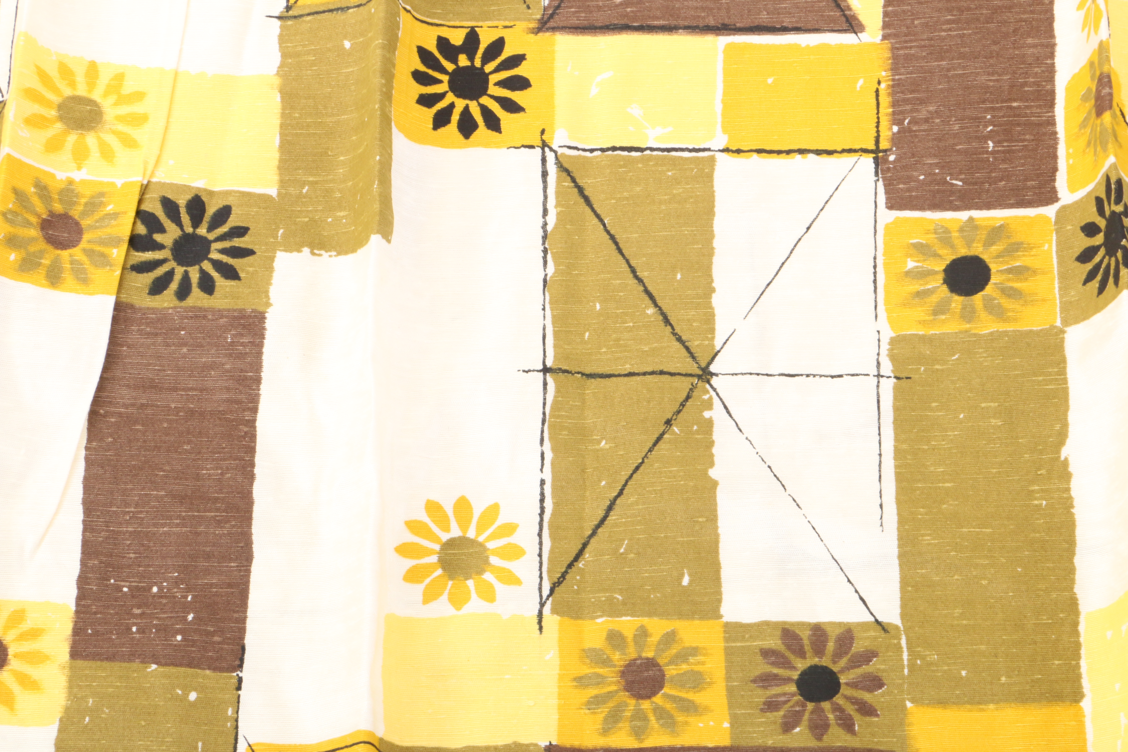 Vintage Window Treatment Panels Featuring Peter Max