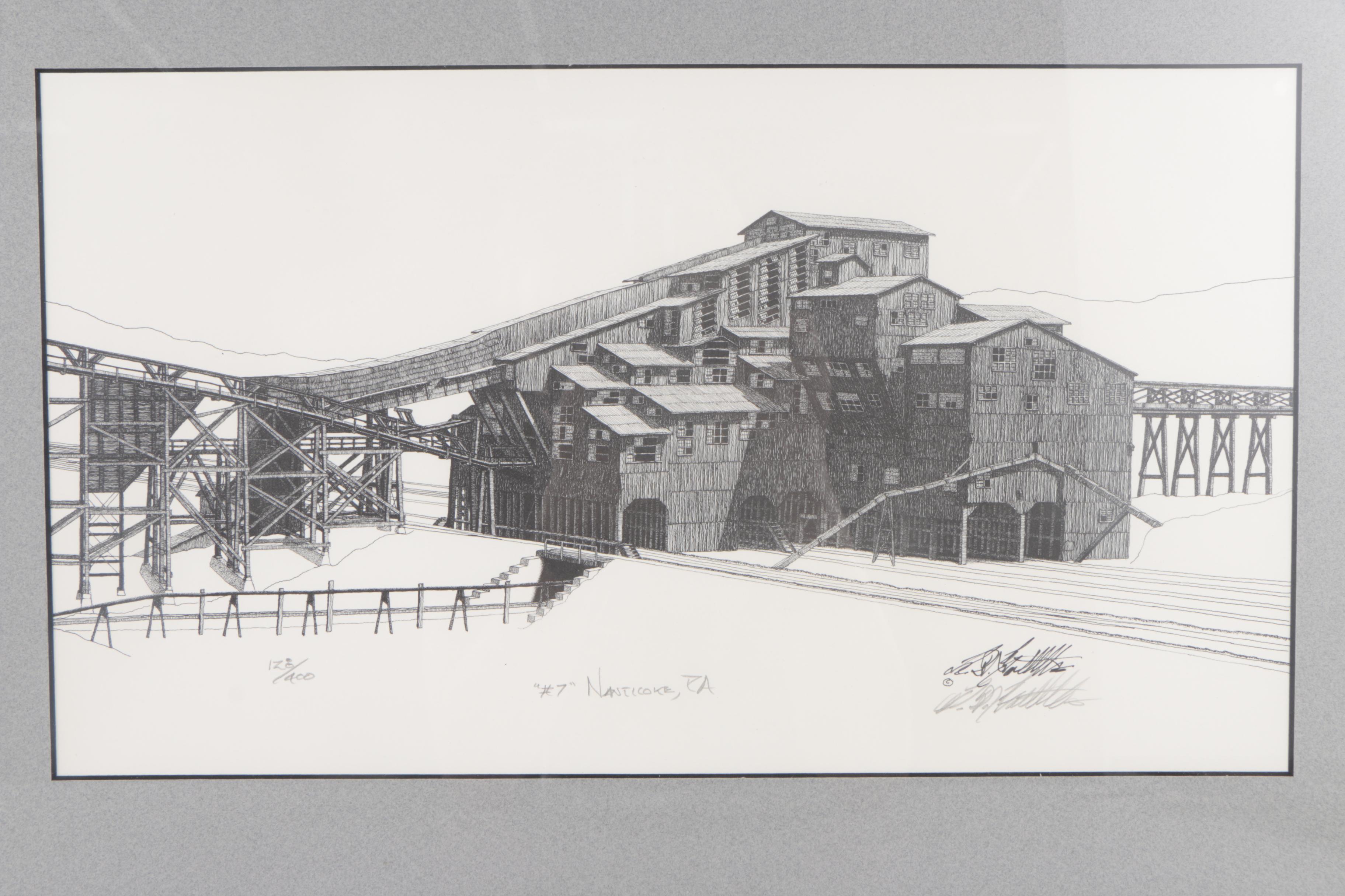 Frederick W. Bartlett II Halftones "Dorrance Coal Mine" and "Susquehanna #7"