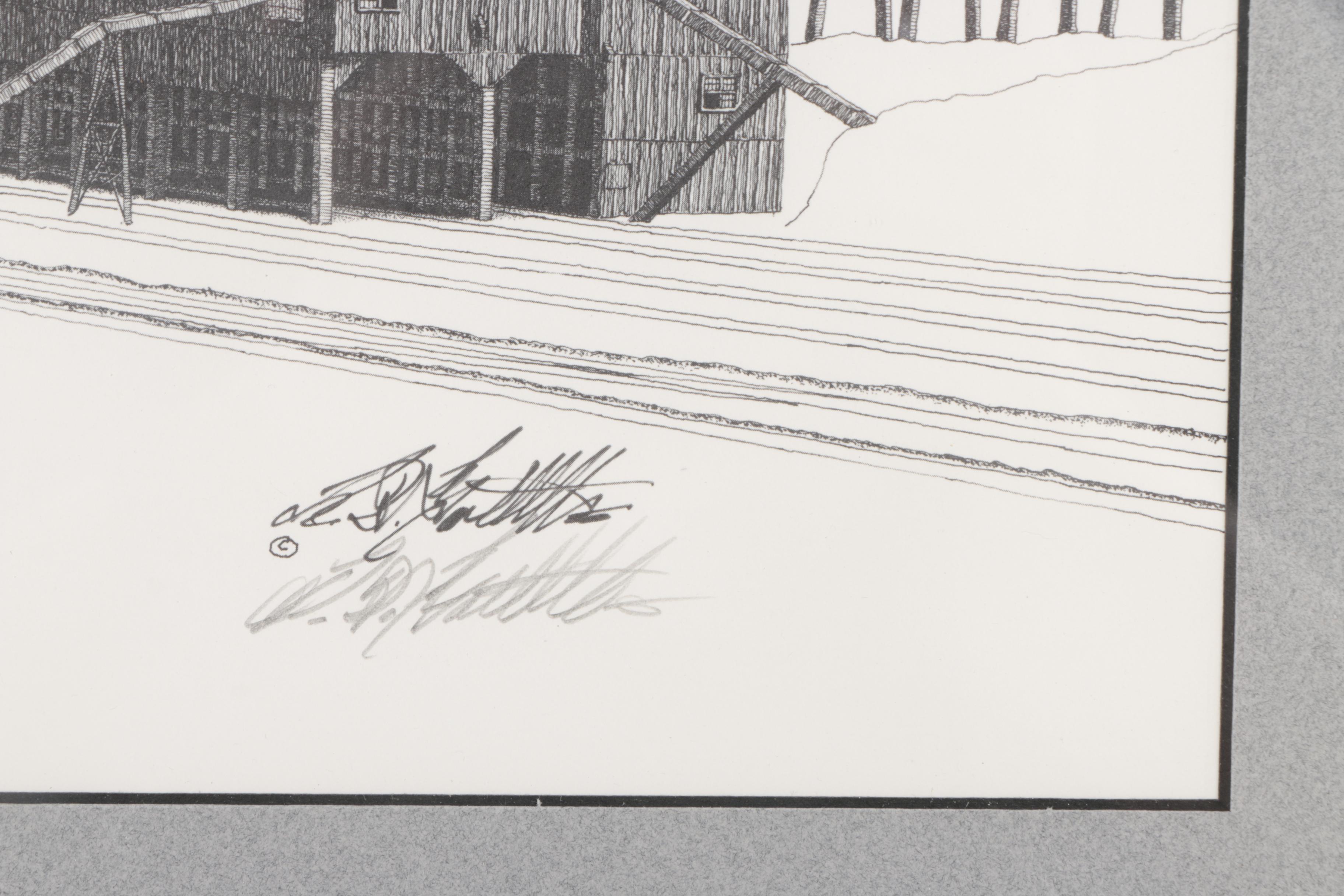 Frederick W. Bartlett II Halftones "Dorrance Coal Mine" and "Susquehanna #7"