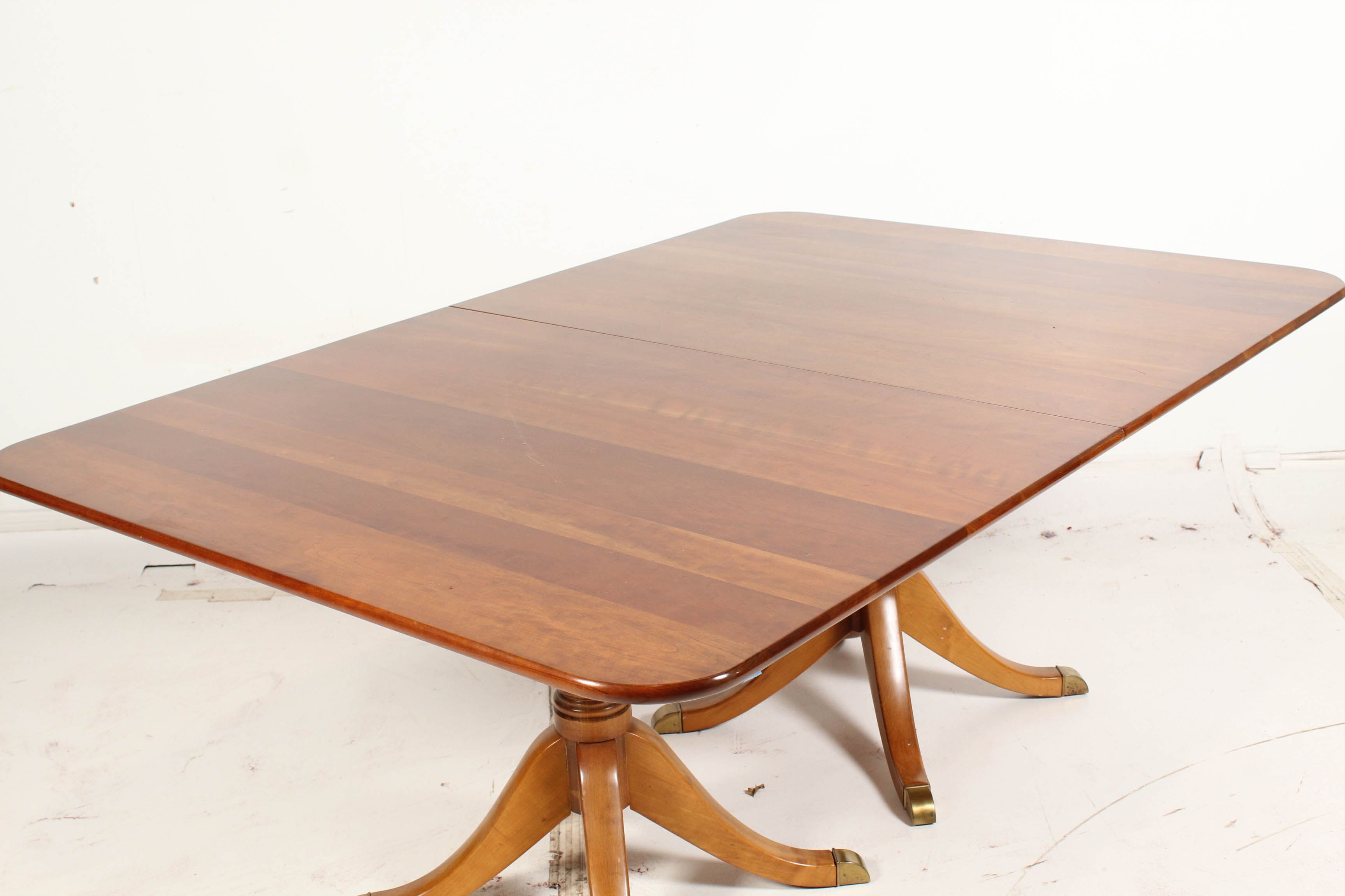 Leopold Stickley Expandable Double-Pedestal Dining Table