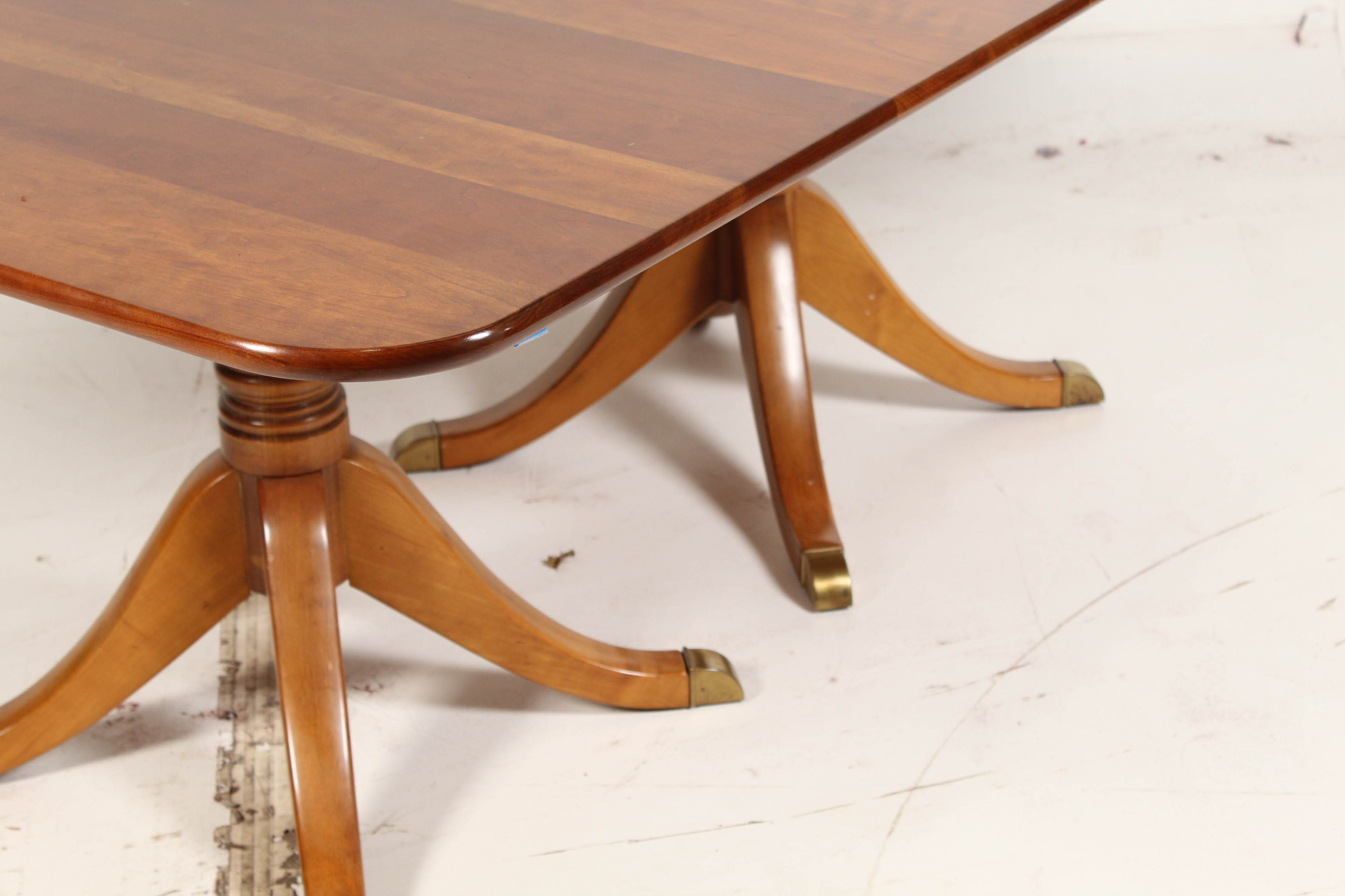 Leopold Stickley Expandable Double-Pedestal Dining Table