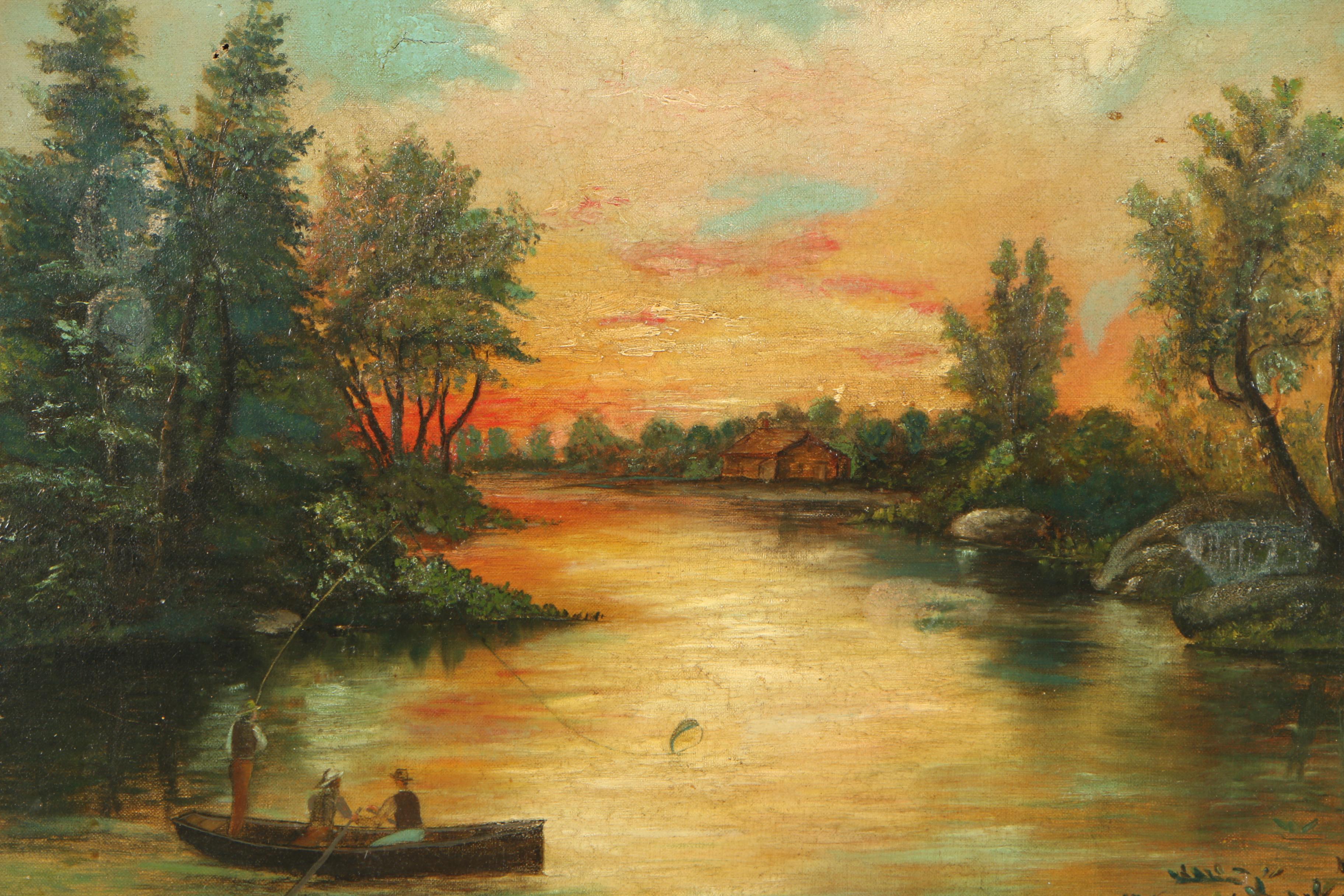 L. Ross Landscape Oil Painting