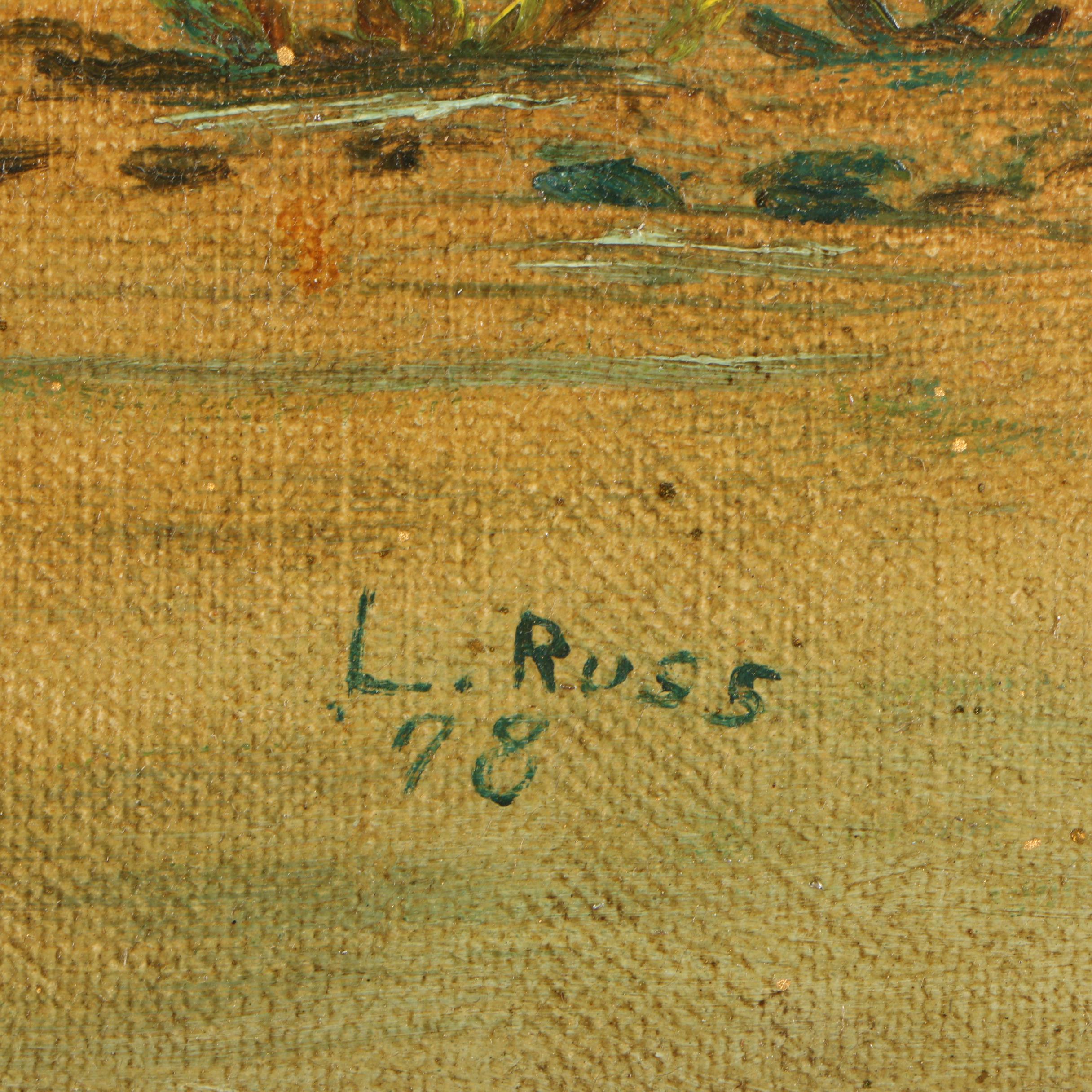 L. Ross Landscape Oil Painting