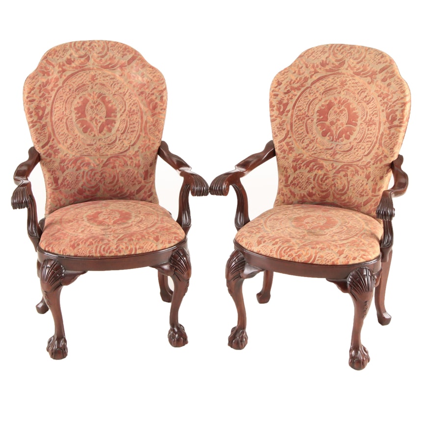 Chippendale-Style Armchairs by Hickory Chair