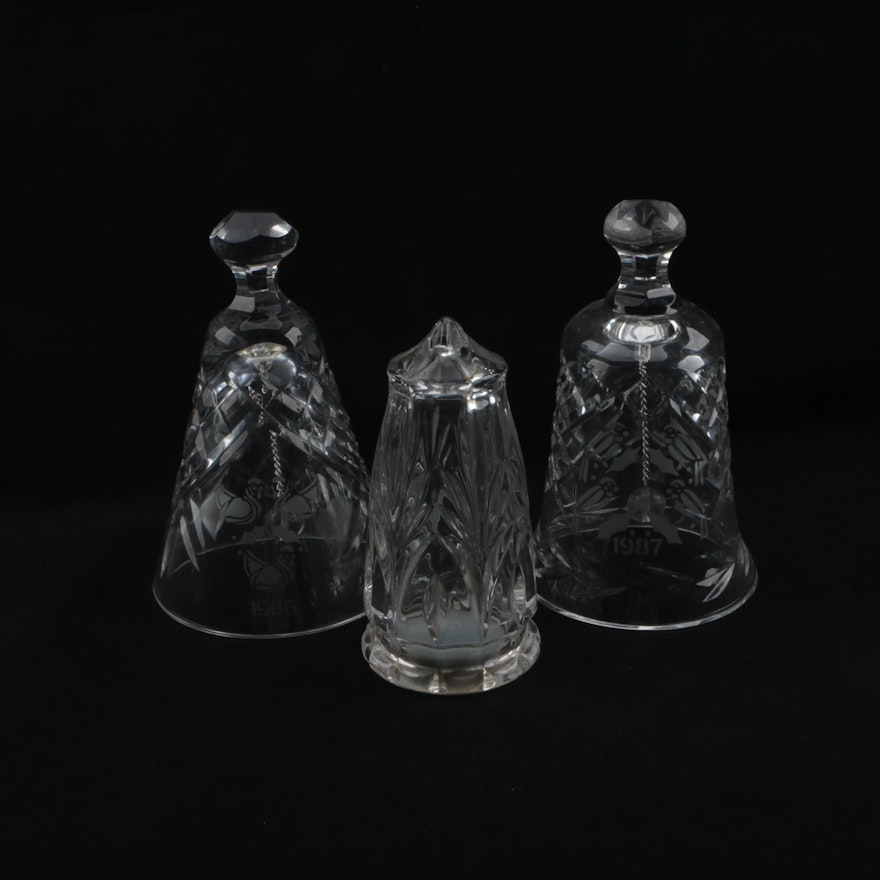 Waterford Crystal Christmas Bells with Marquis by Waterford "Canterbury" Shaker