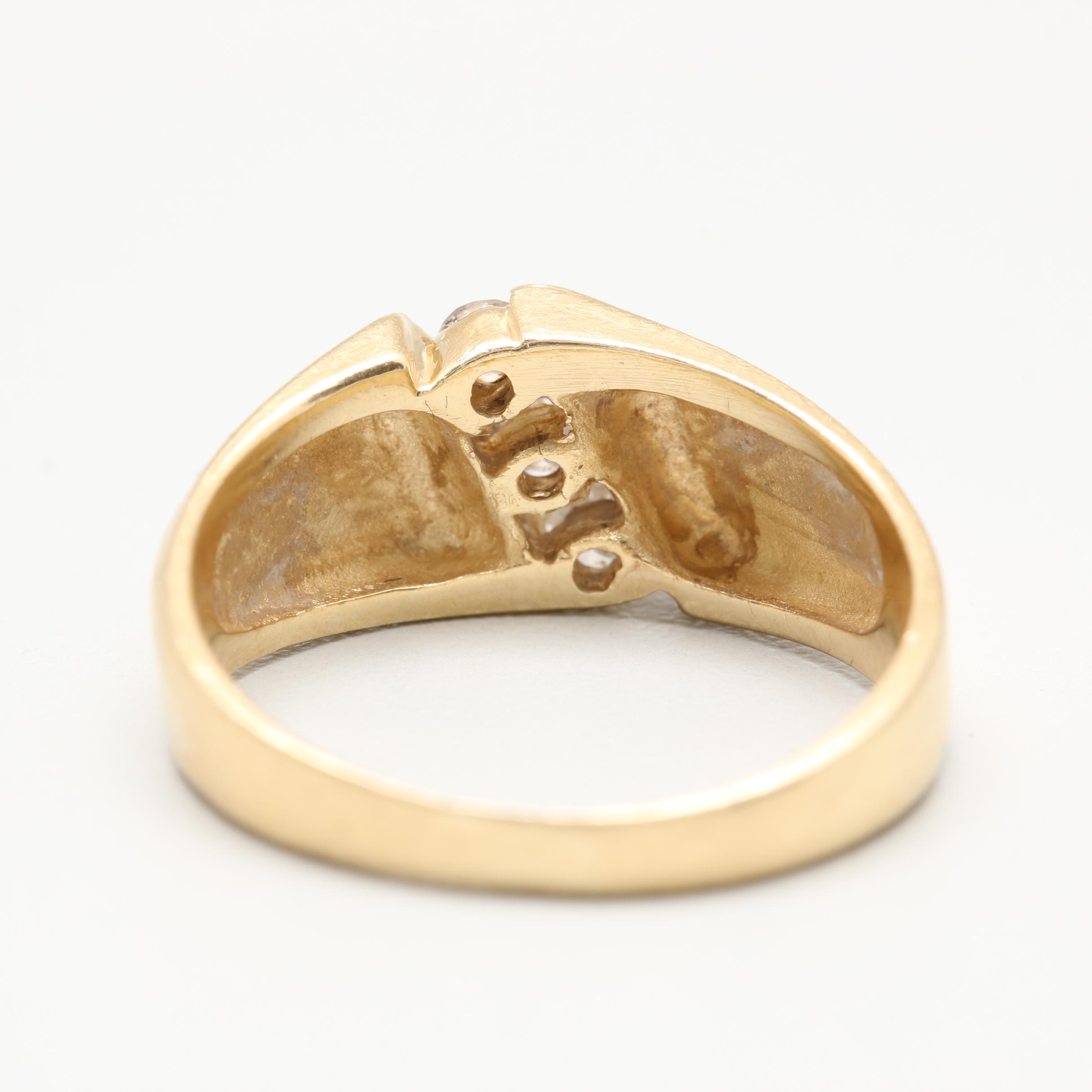 14K Yellow Gold Diamond Ring
