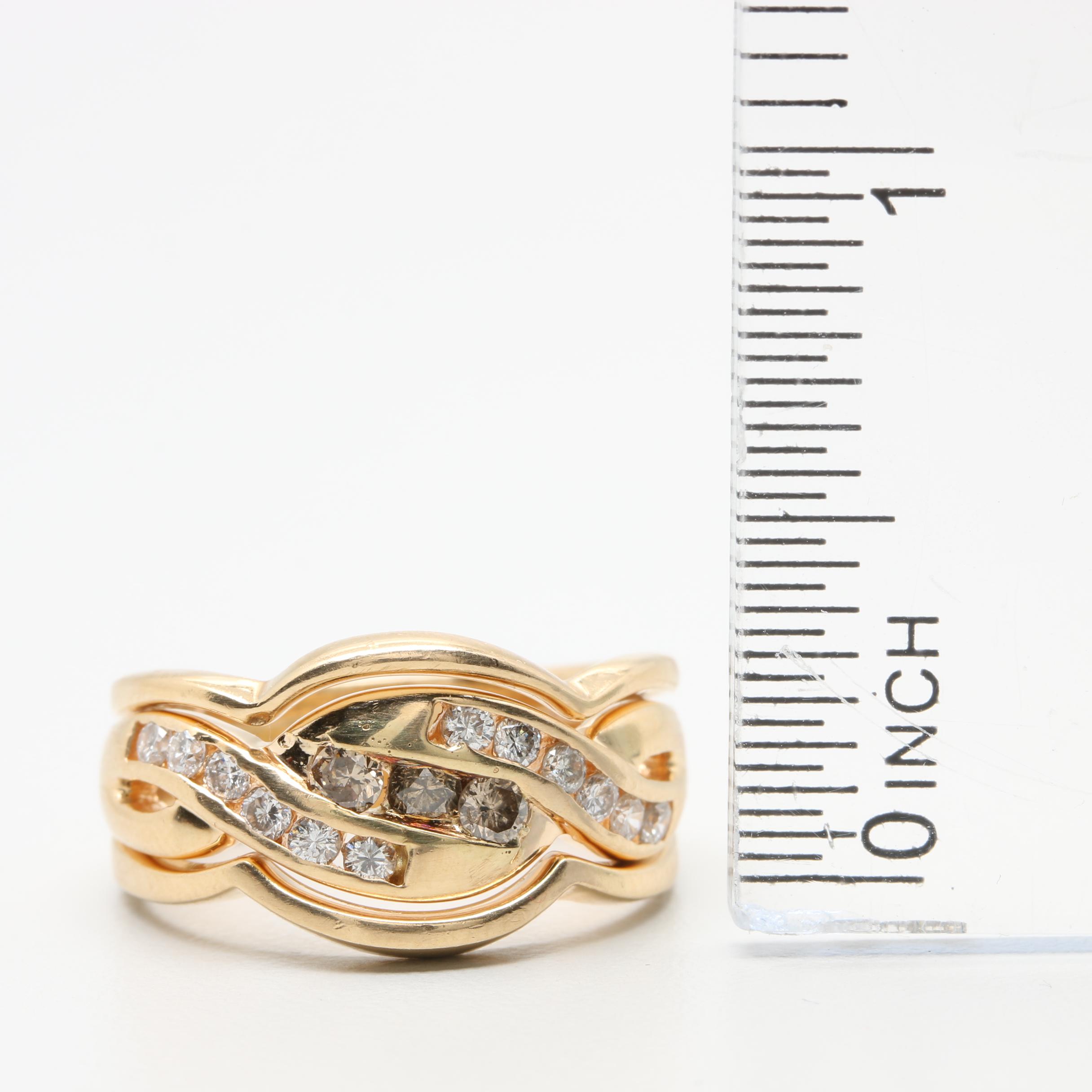 14K Yellow Gold Diamond Ring