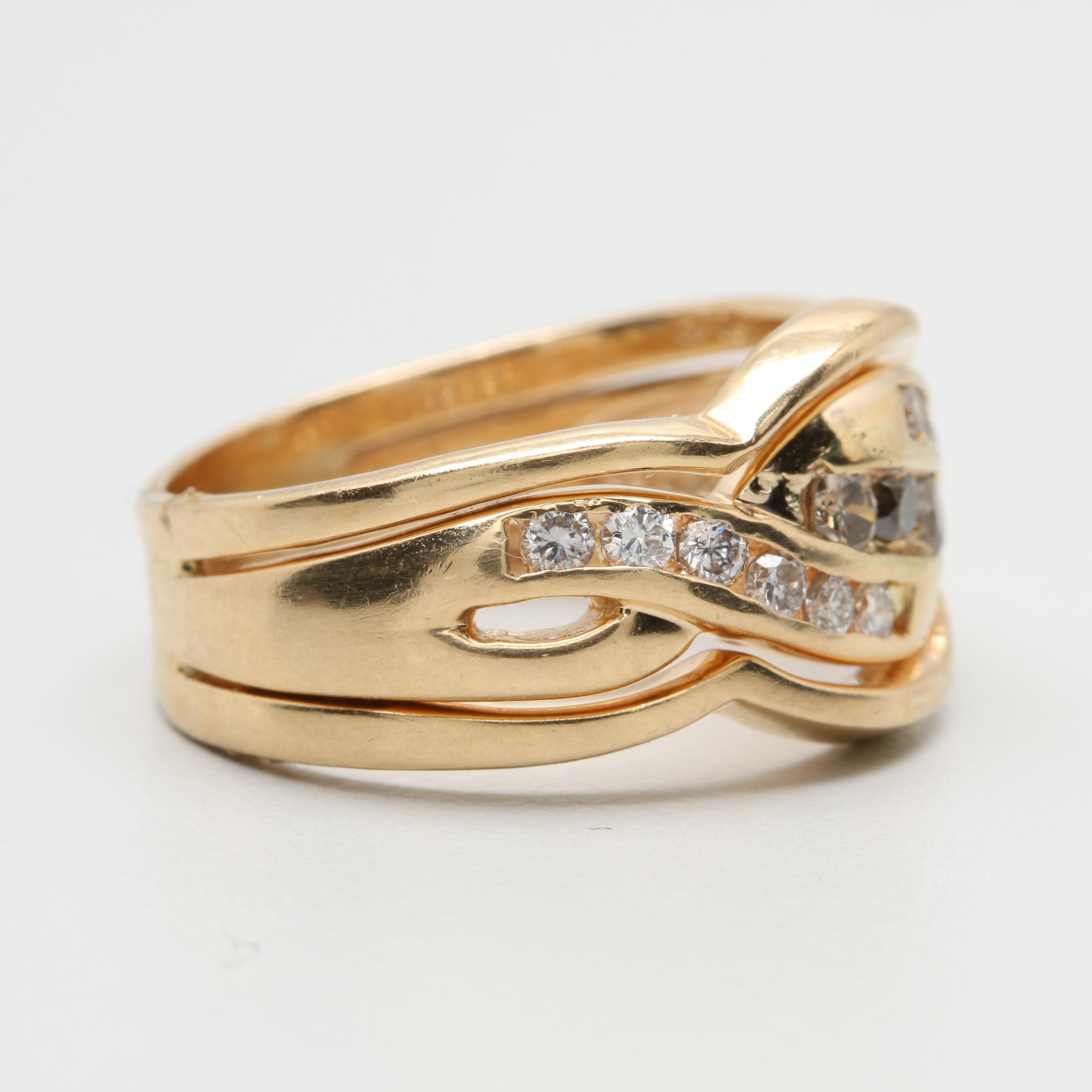 14K Yellow Gold Diamond Ring