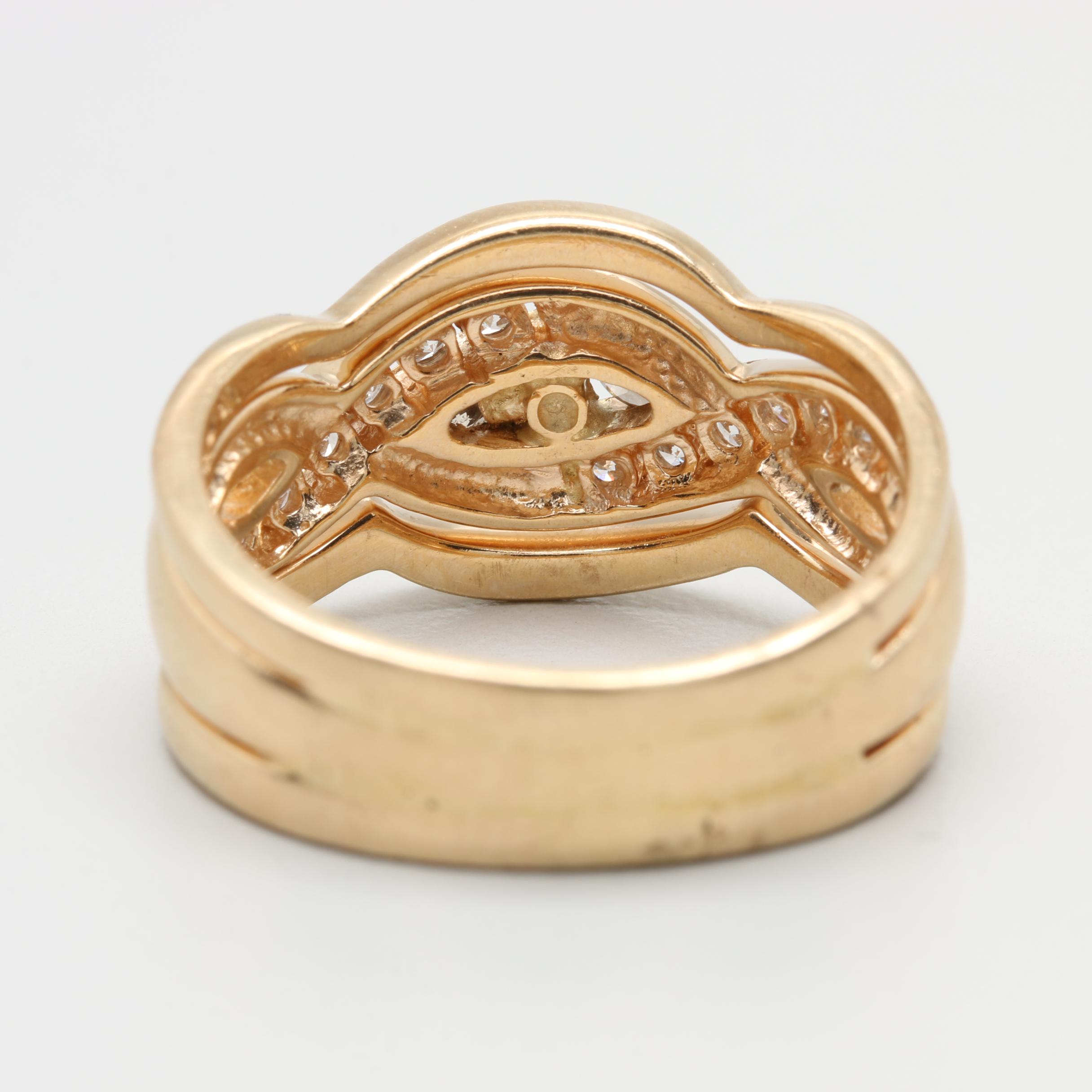 14K Yellow Gold Diamond Ring