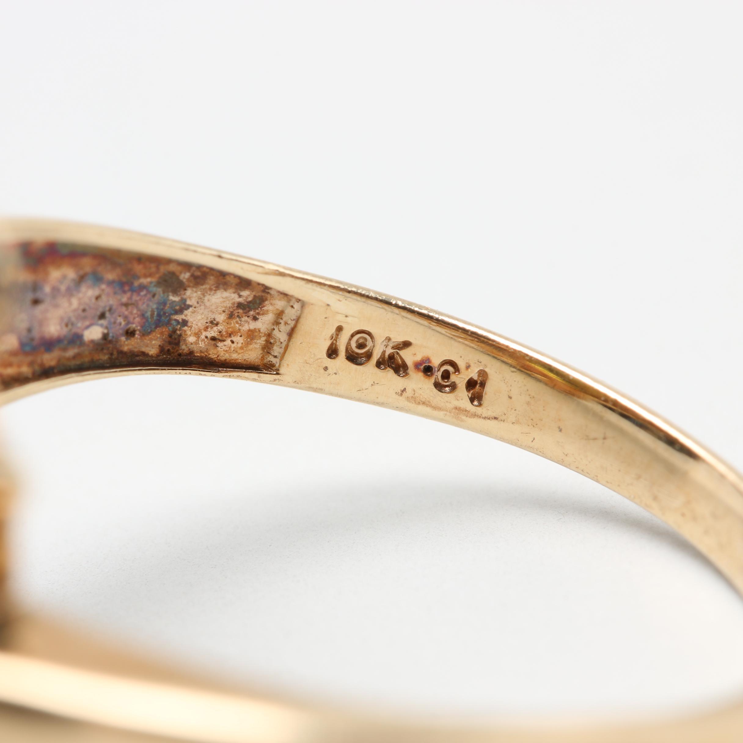 10K Yellow Gold Peridot Ring