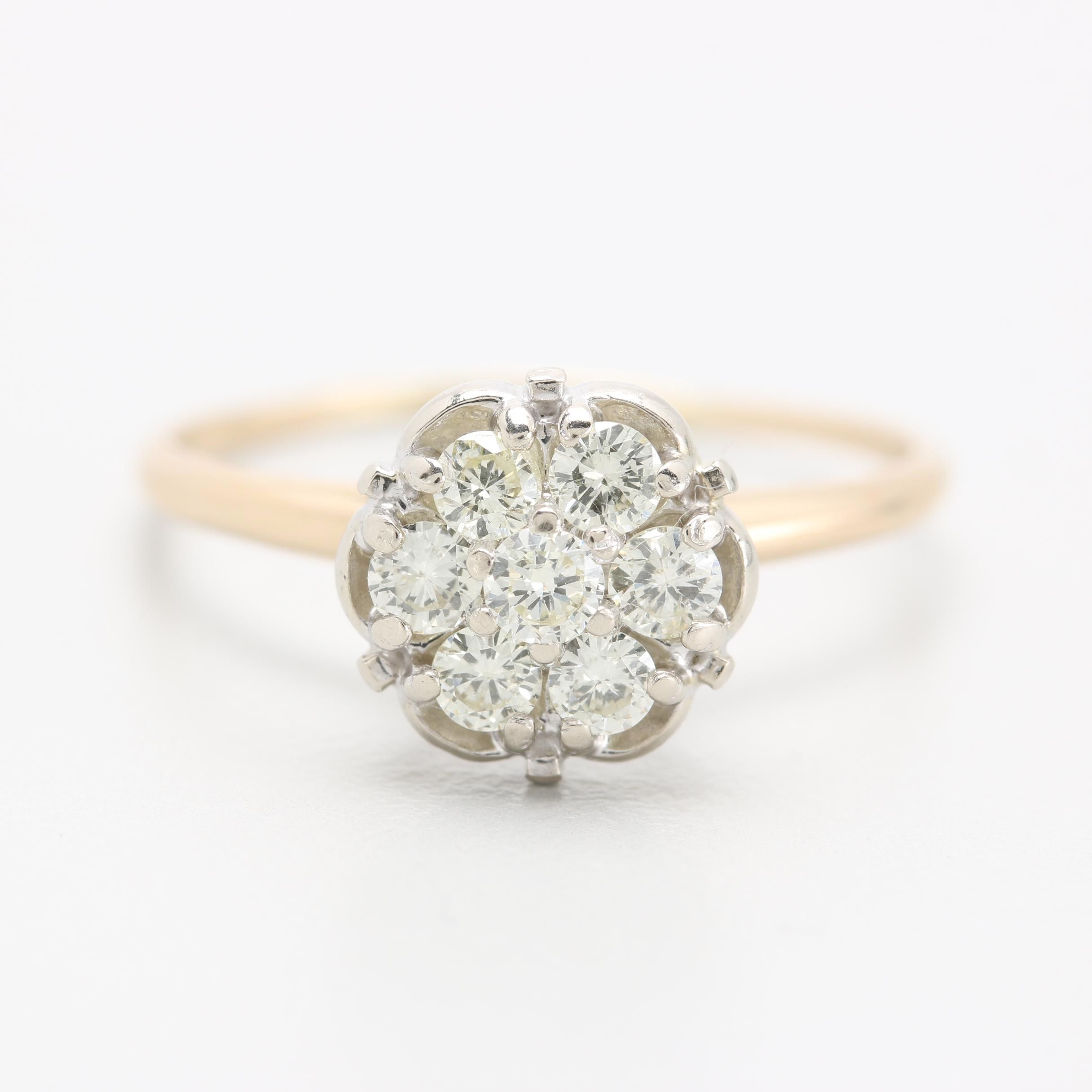 14K Yellow Gold Diamond Ring