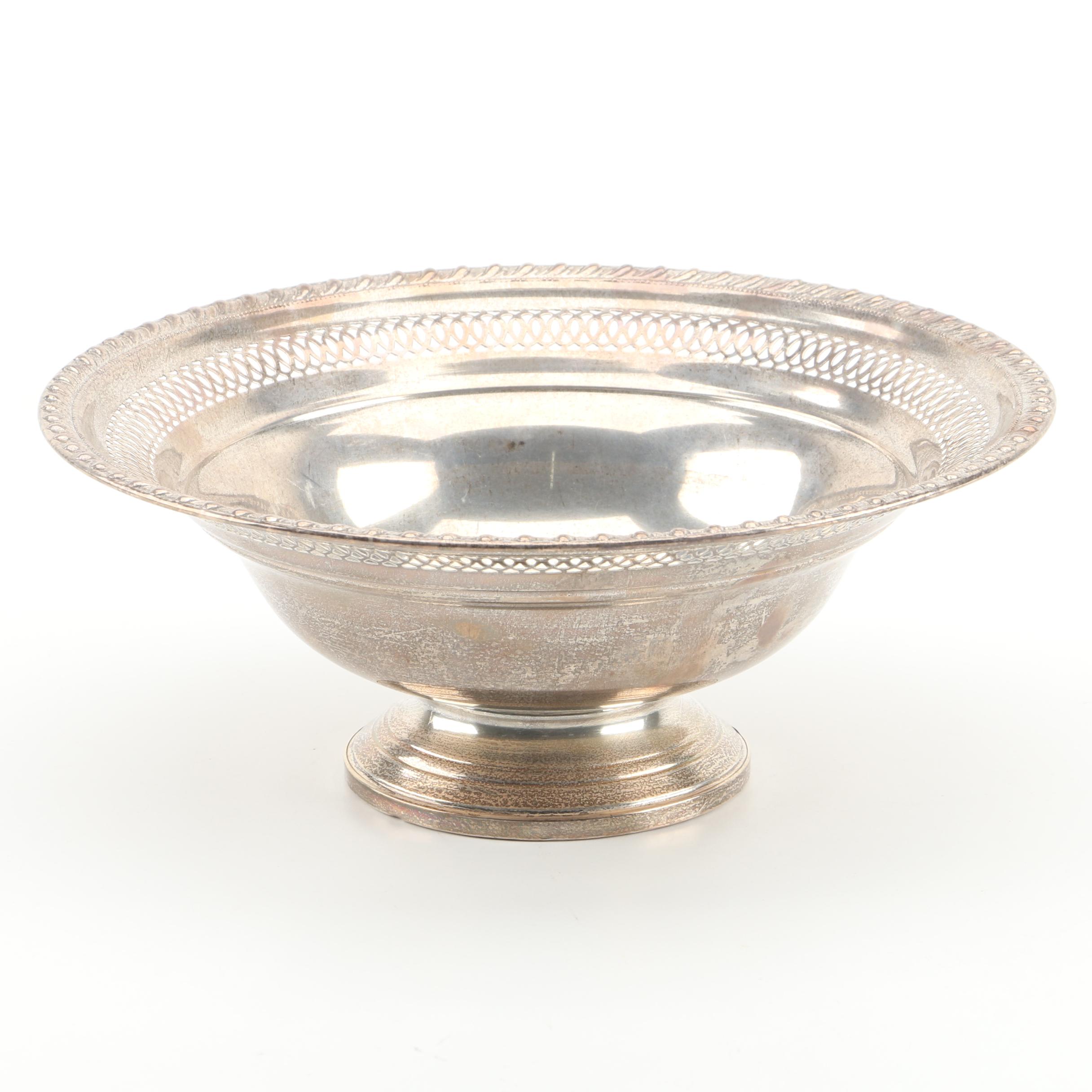 Weighted Sterling Silver Bowl with Pierced Edge