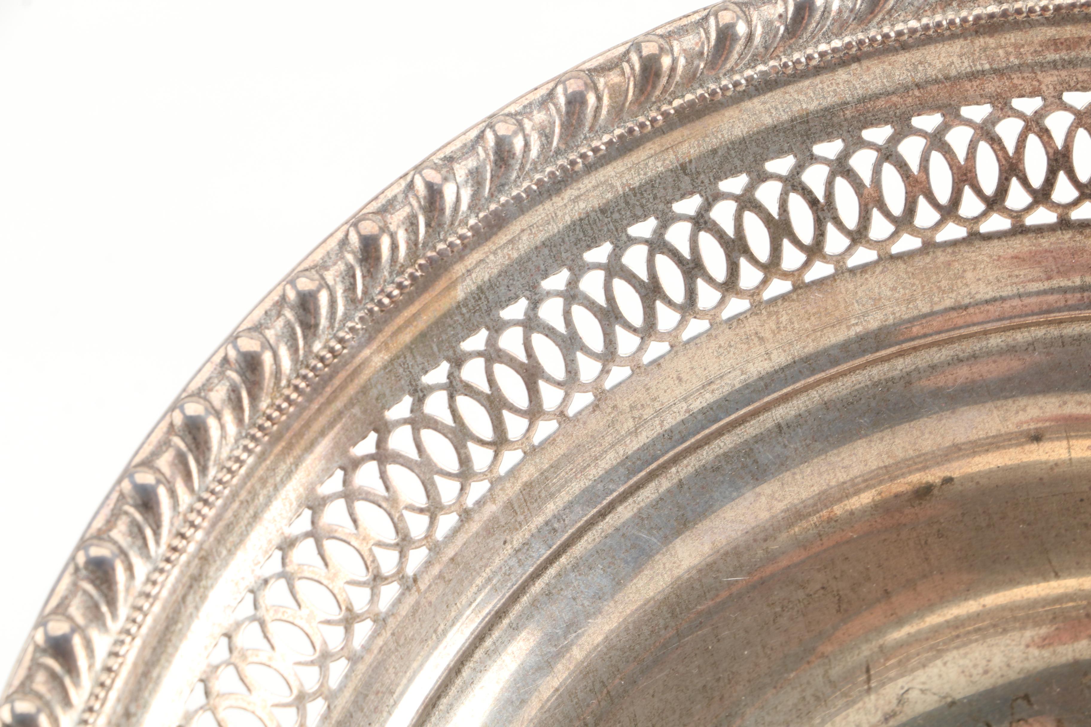 Weighted Sterling Silver Bowl with Pierced Edge
