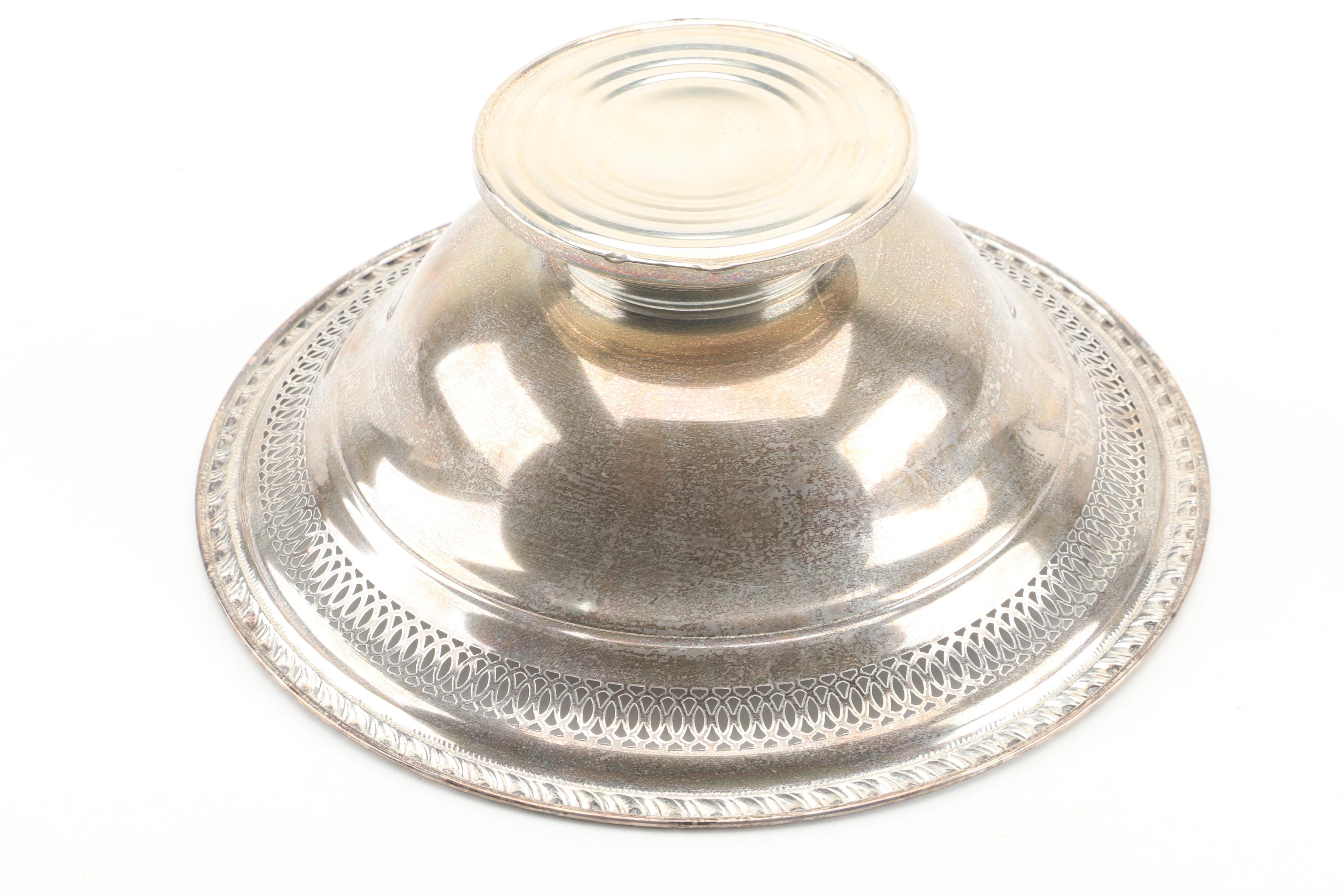 Weighted Sterling Silver Bowl with Pierced Edge