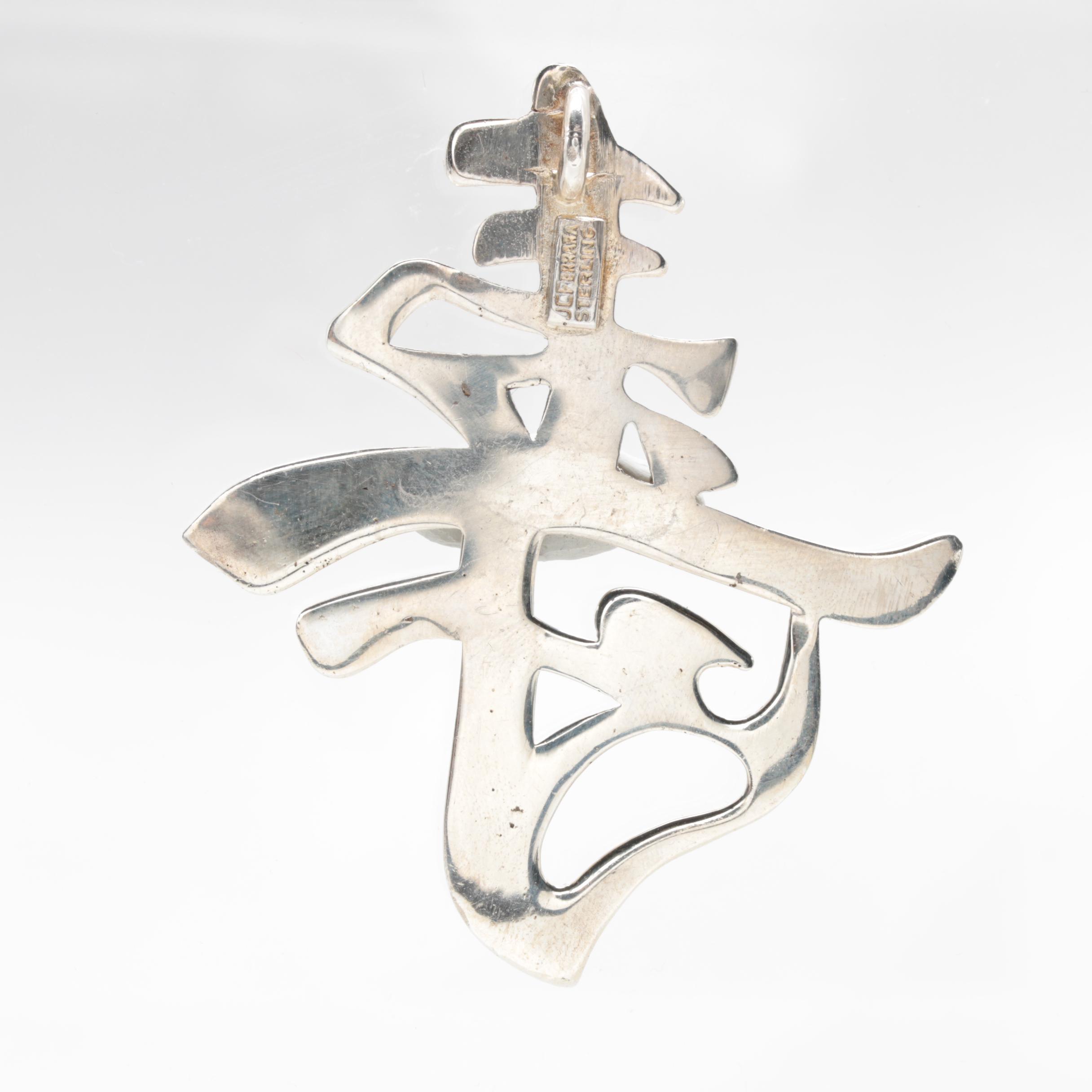 J.C. Ferrara Sterling Silver Longevity Pendant