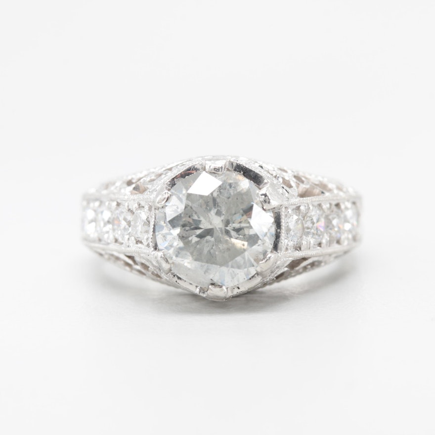 Platinum 2.62 CTW Diamond Ring