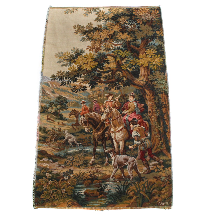 French Style European Pictorial Tapestry