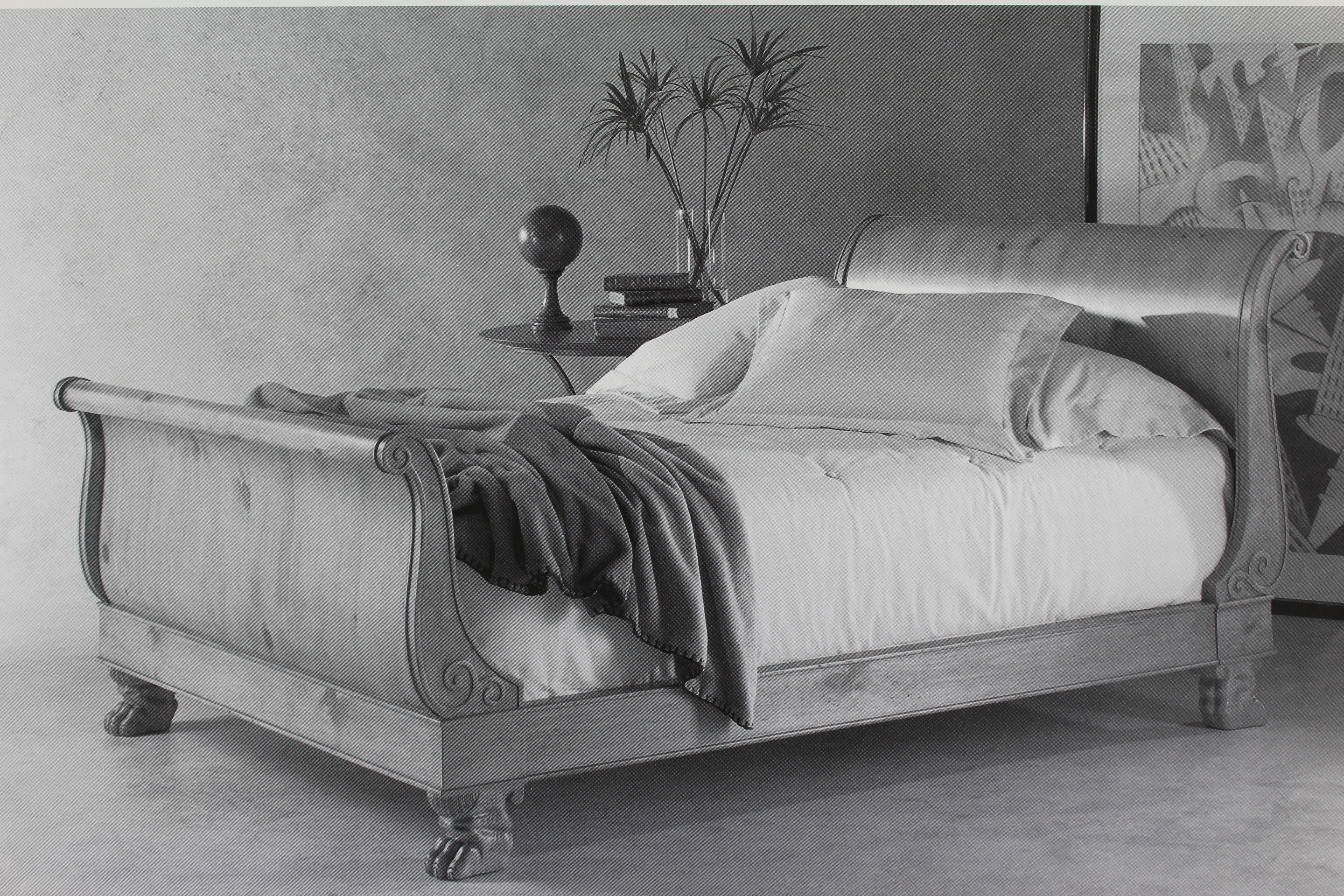 Baker Milling Road Pine Queen Sleigh Bed