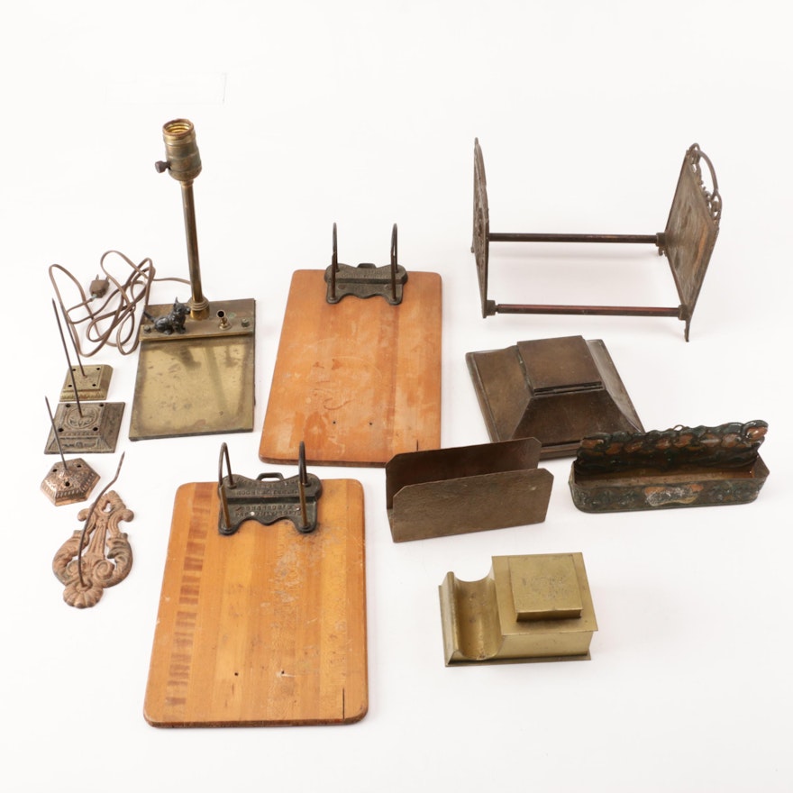 Vintage Inkwells and Other Desk Accessories
