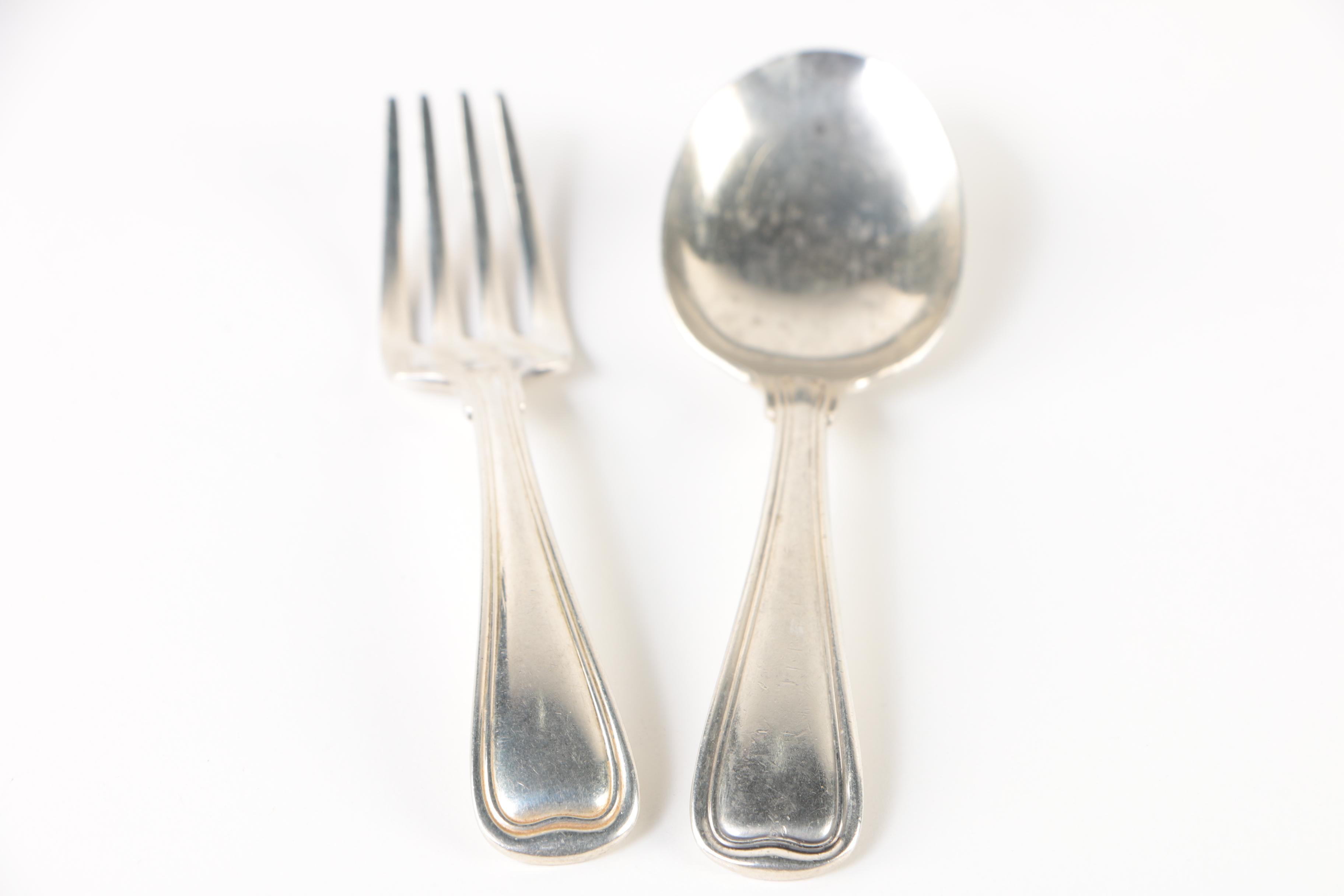 Gorham "Old French" Sterling Silver Baby Fork and Spoon Pair