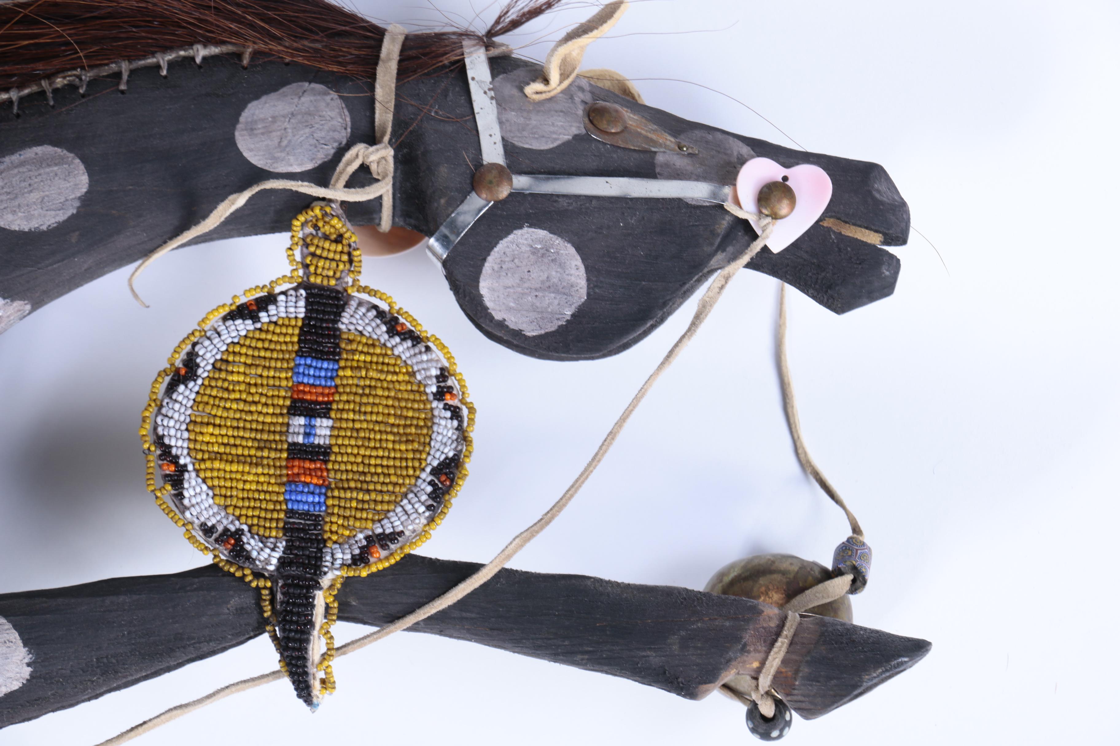 Southwestern Folk Art Wooden Horse Dance Stick