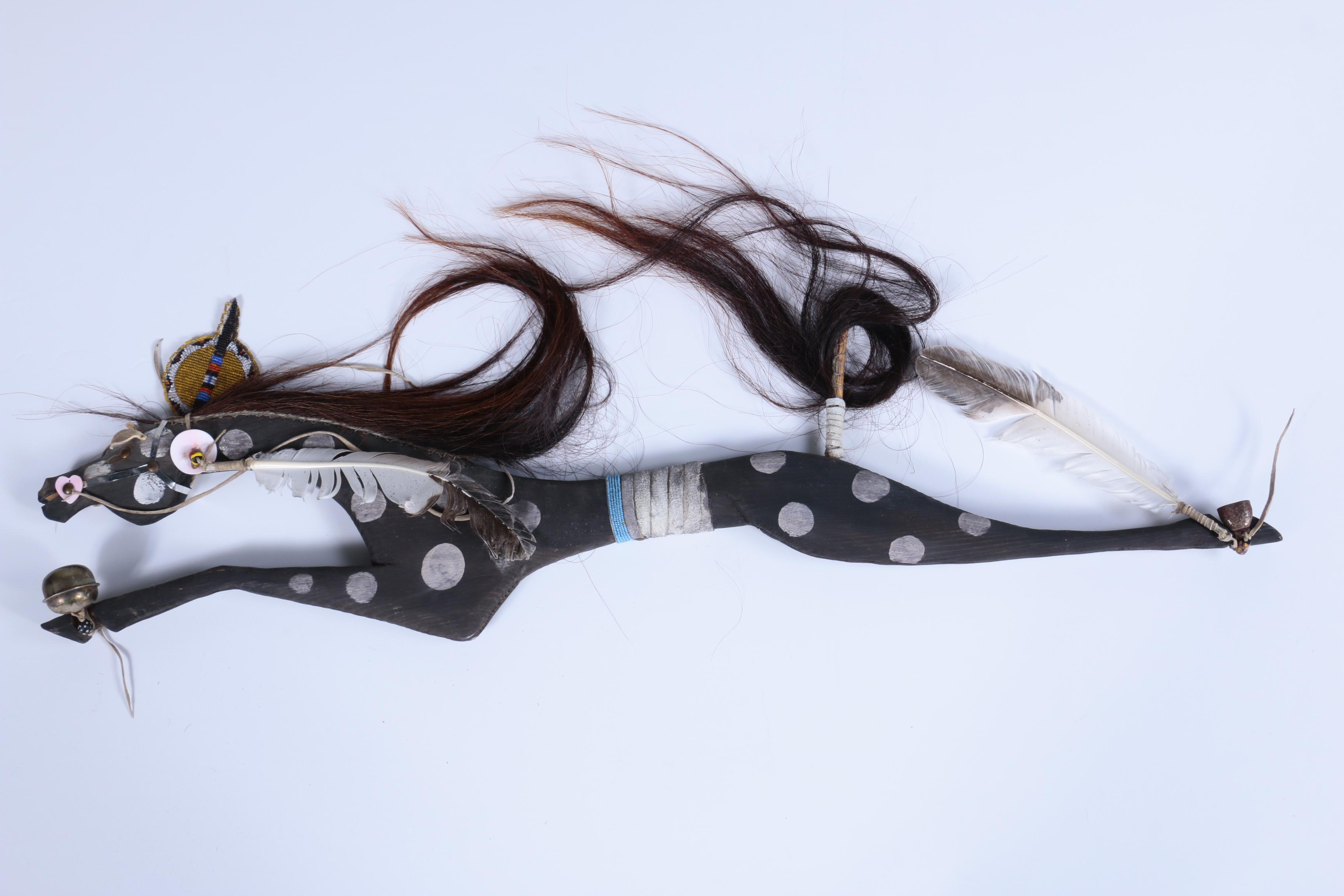 Southwestern Folk Art Wooden Horse Dance Stick