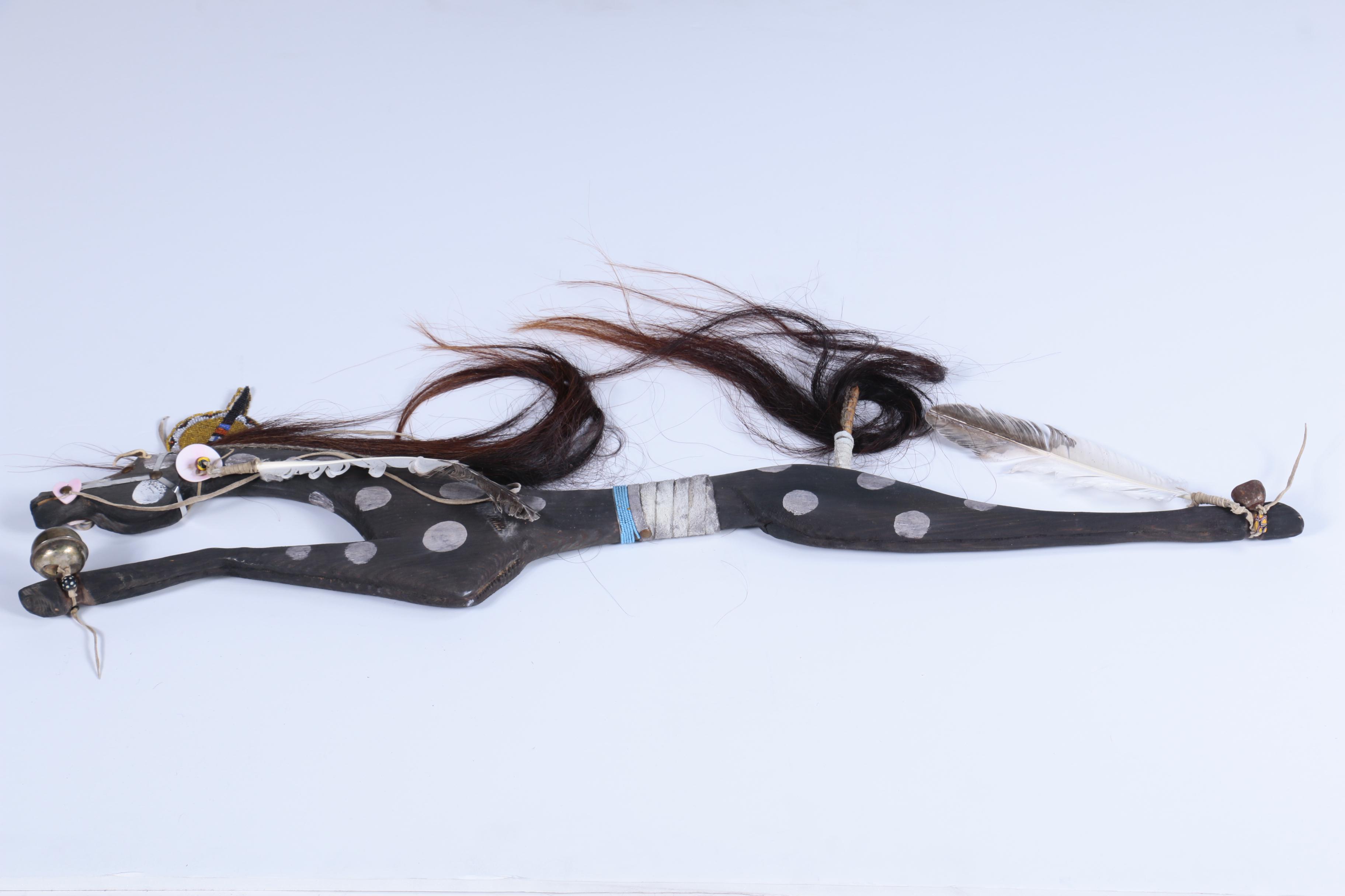 Southwestern Folk Art Wooden Horse Dance Stick