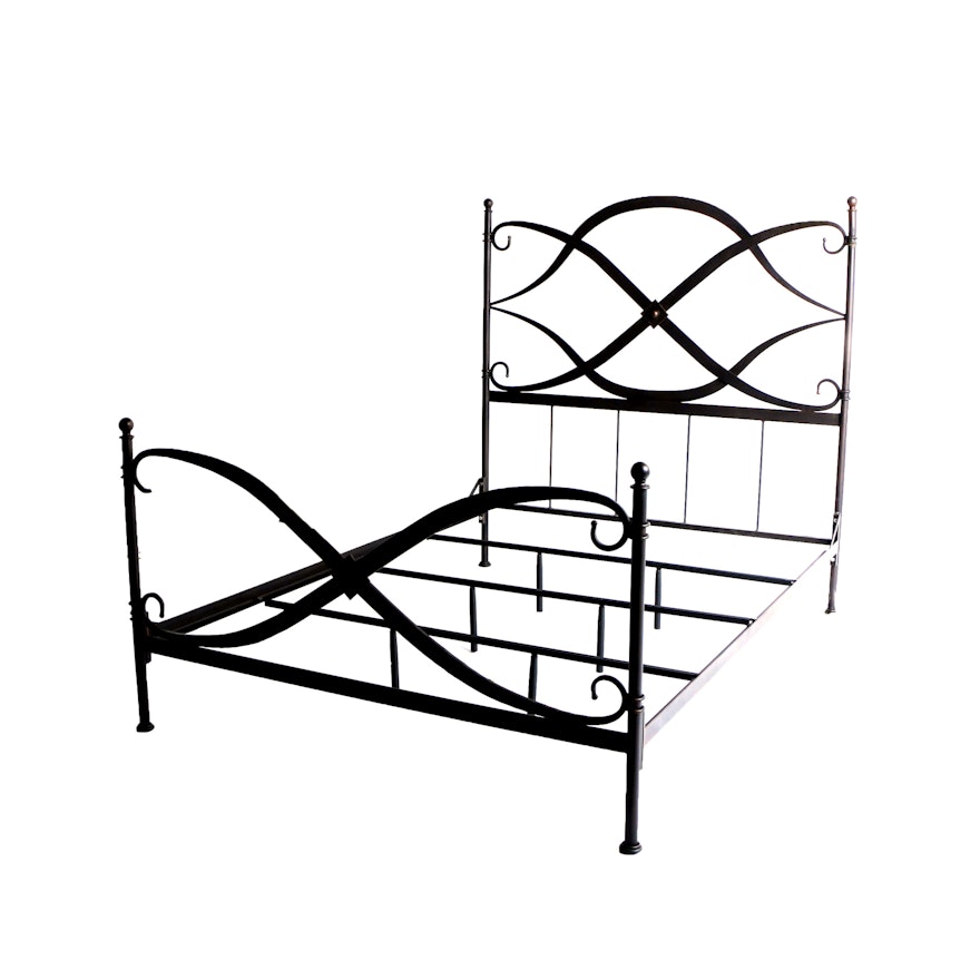 Contemporary Metal Queen Size Bed Frame from Aurhaus Furniture