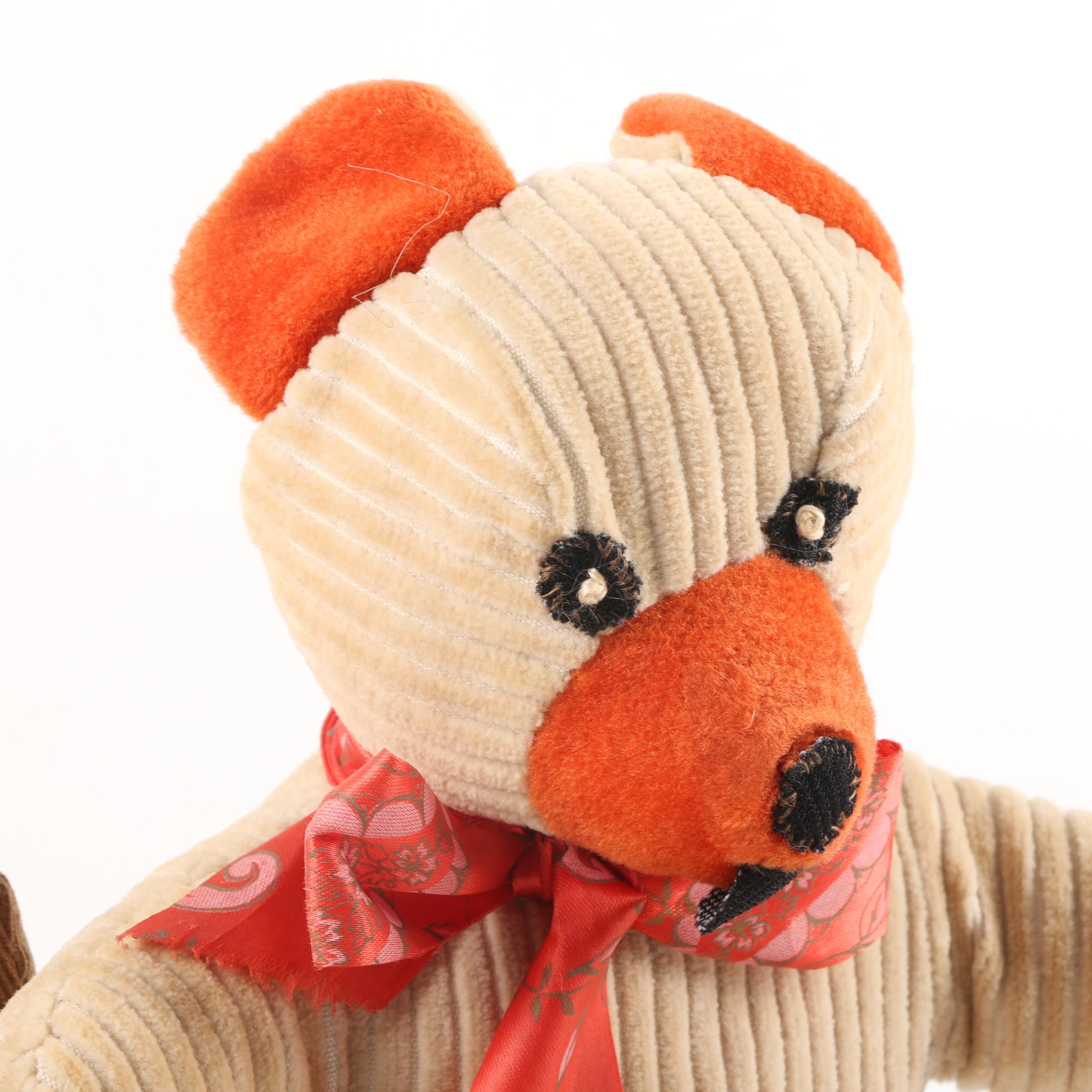 Vintage Handmade Corduroy Teddy Bears
