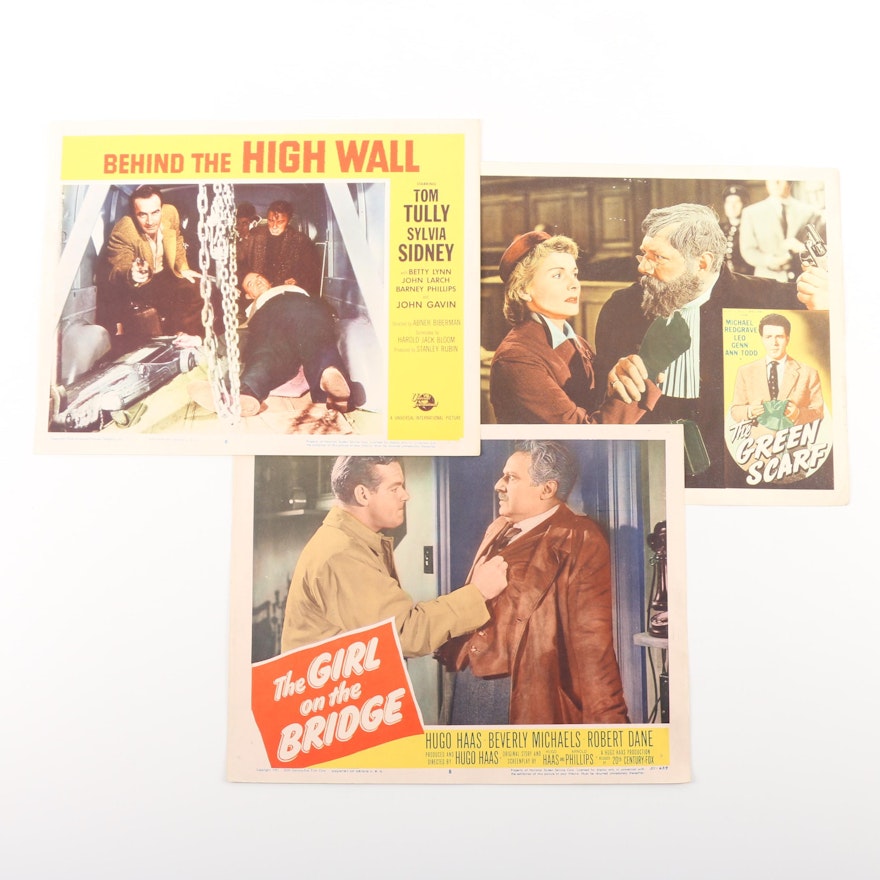 1950s Lobby Cards including "The Girl on the Bridge"