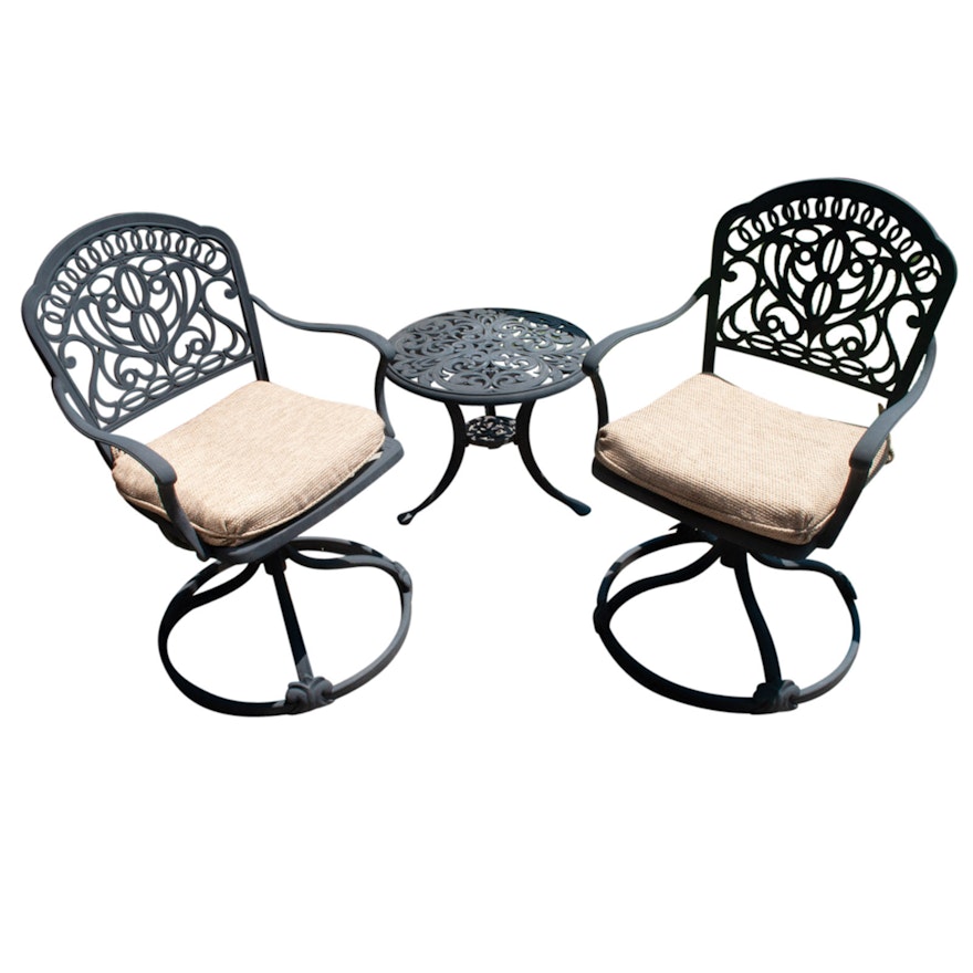 Metal Patio Chairs and Table
