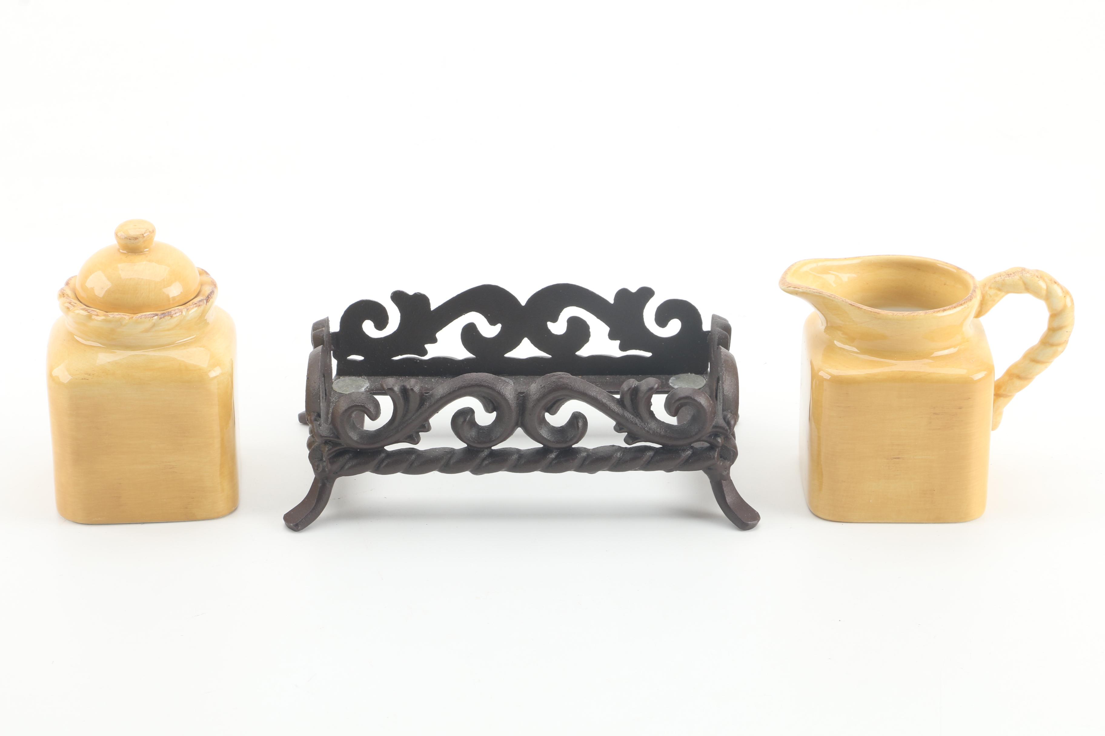 Artimino "Tuscan Countryside Yellow" Earthenware Serveware