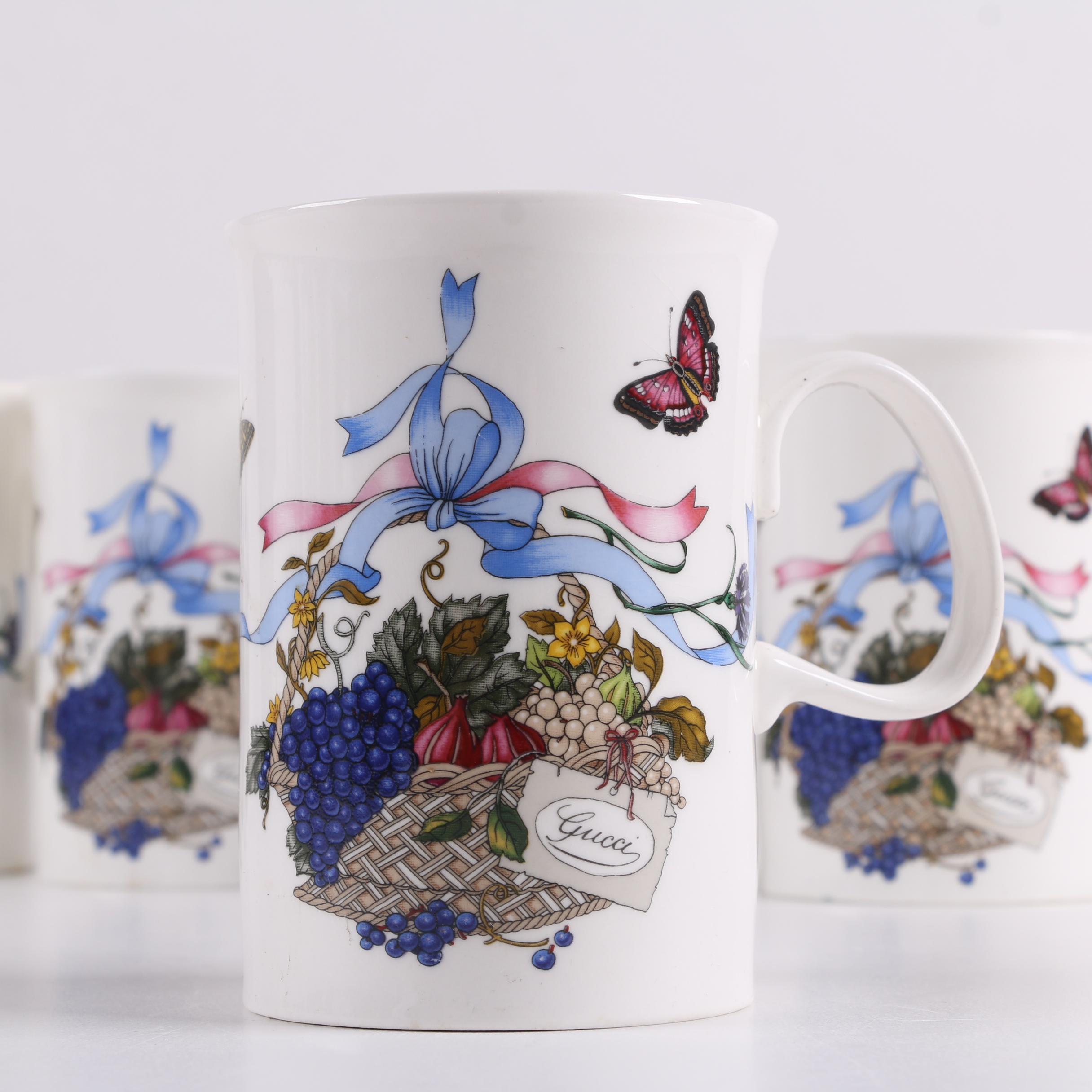 Vintage Gucci Bone China Mugs