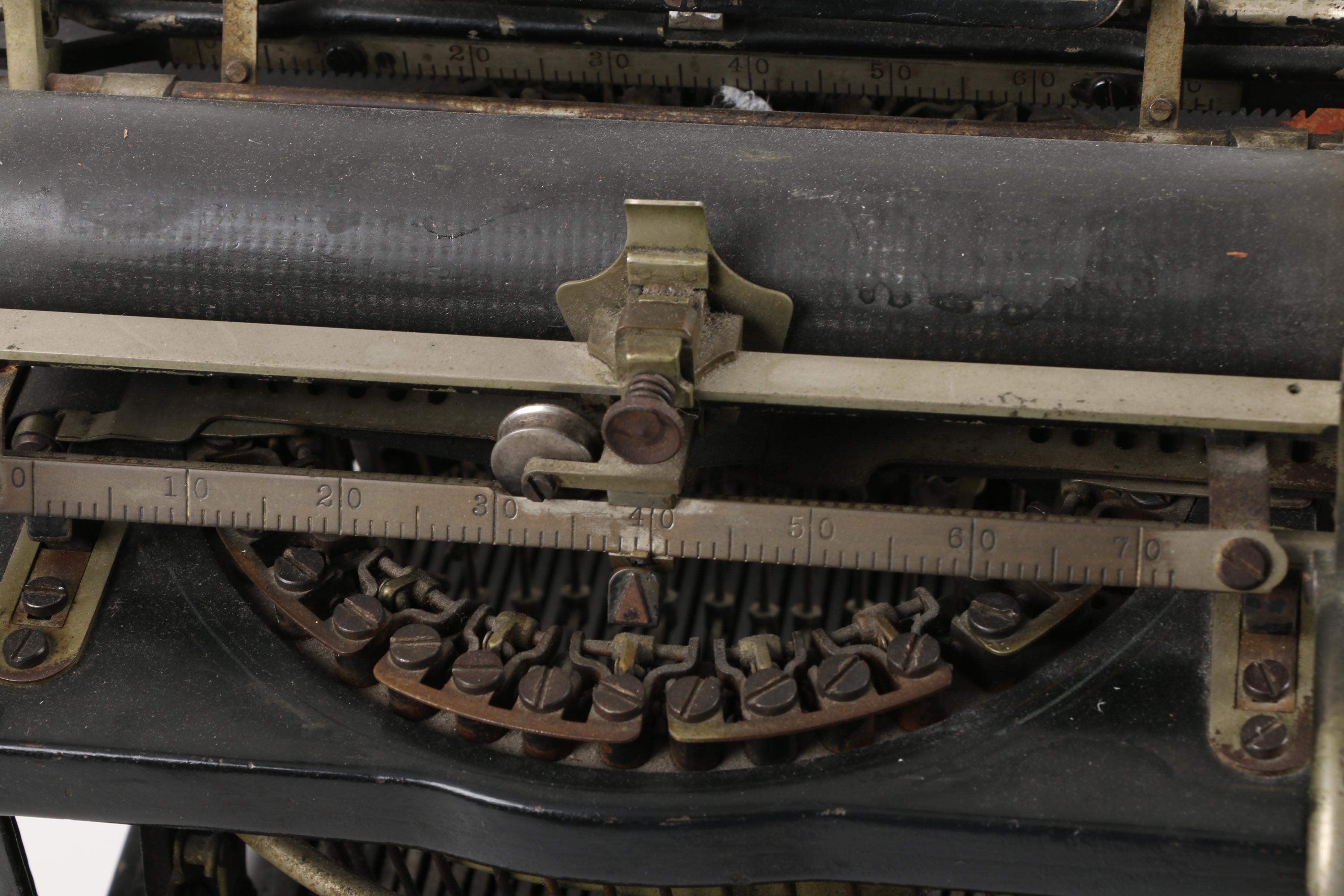 Vintage Remington Standard Typewriter, Button and Framed Advertisement