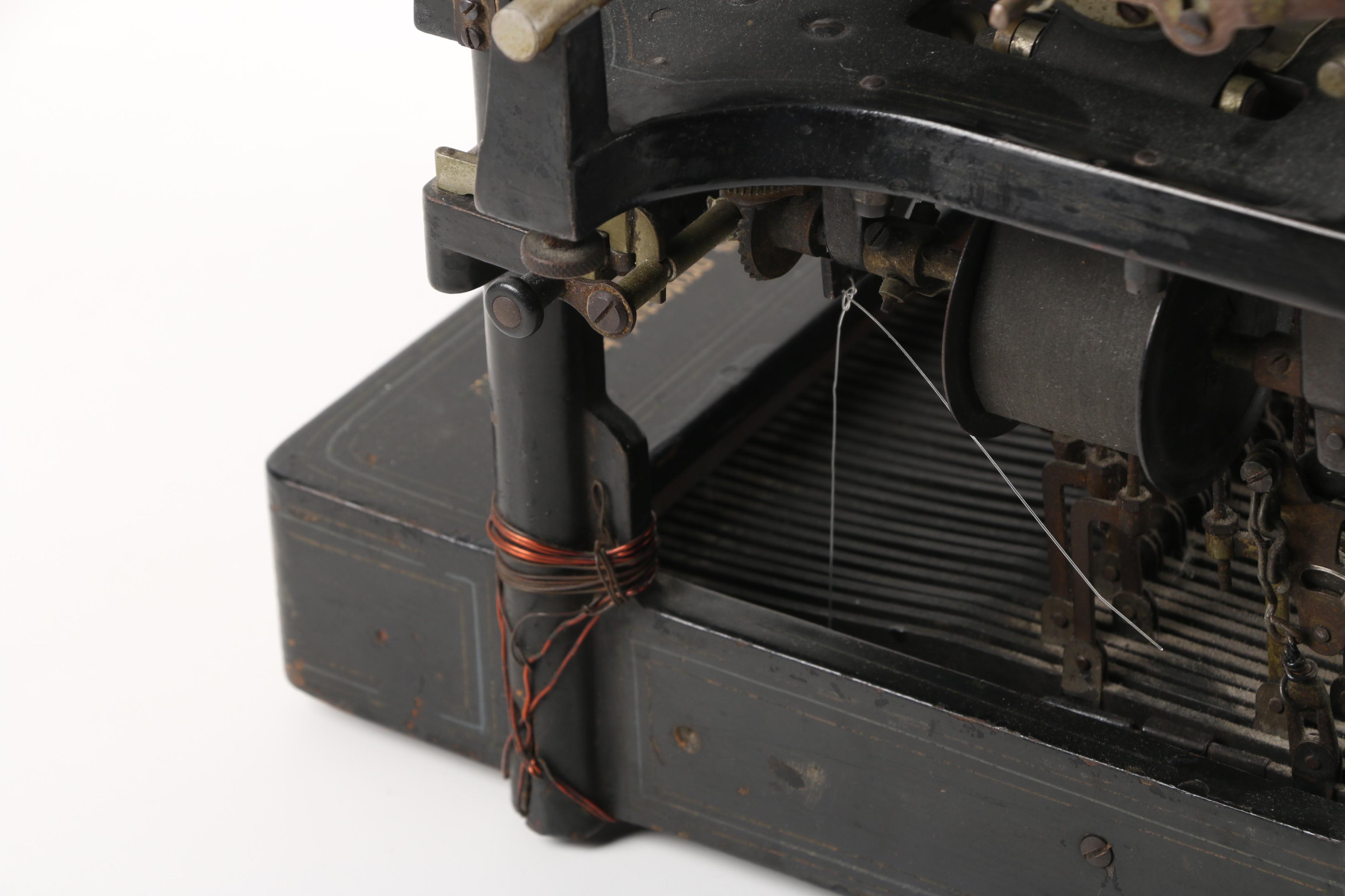 Vintage Remington Standard Typewriter, Button and Framed Advertisement