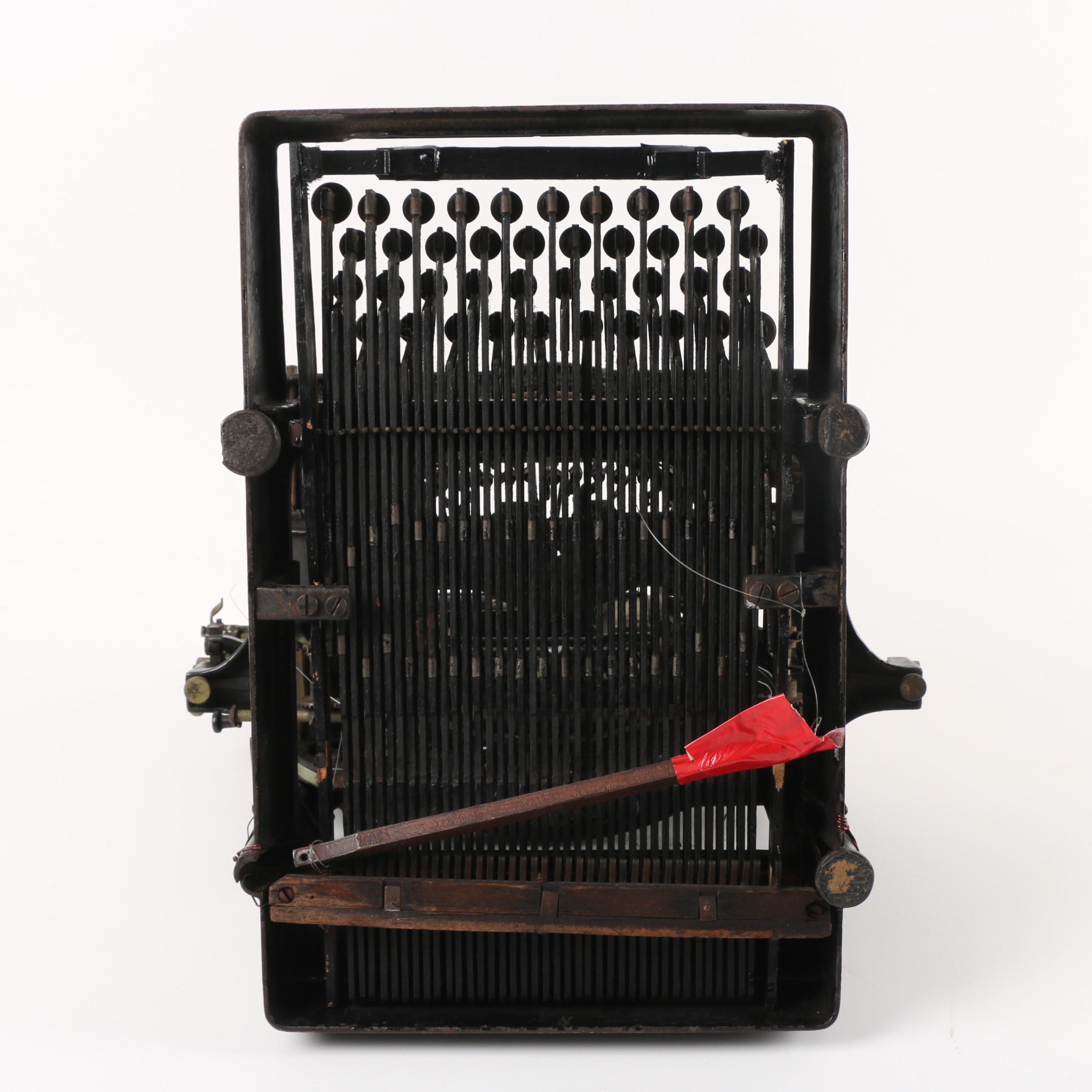 Vintage Remington Standard Typewriter, Button and Framed Advertisement