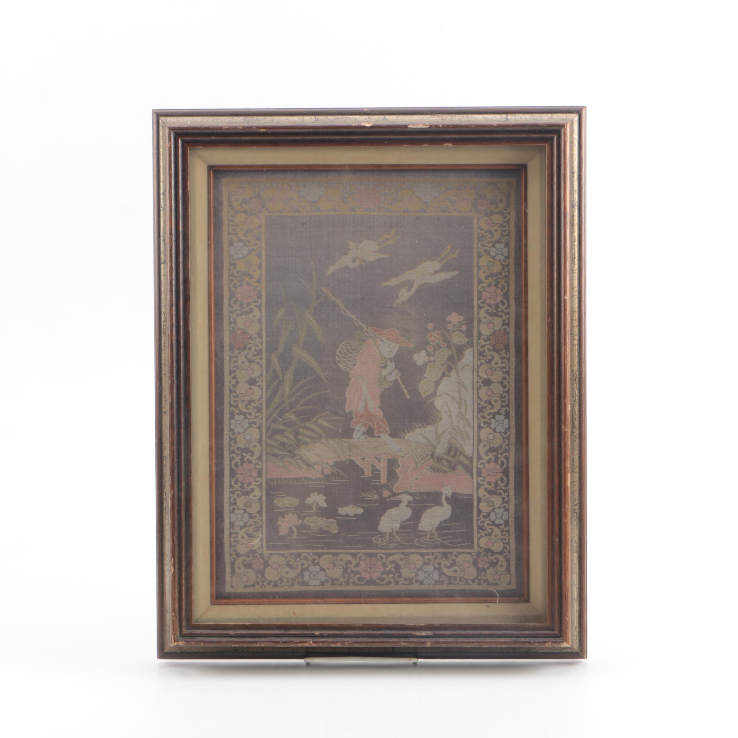 Chinese Framed Woven Textile