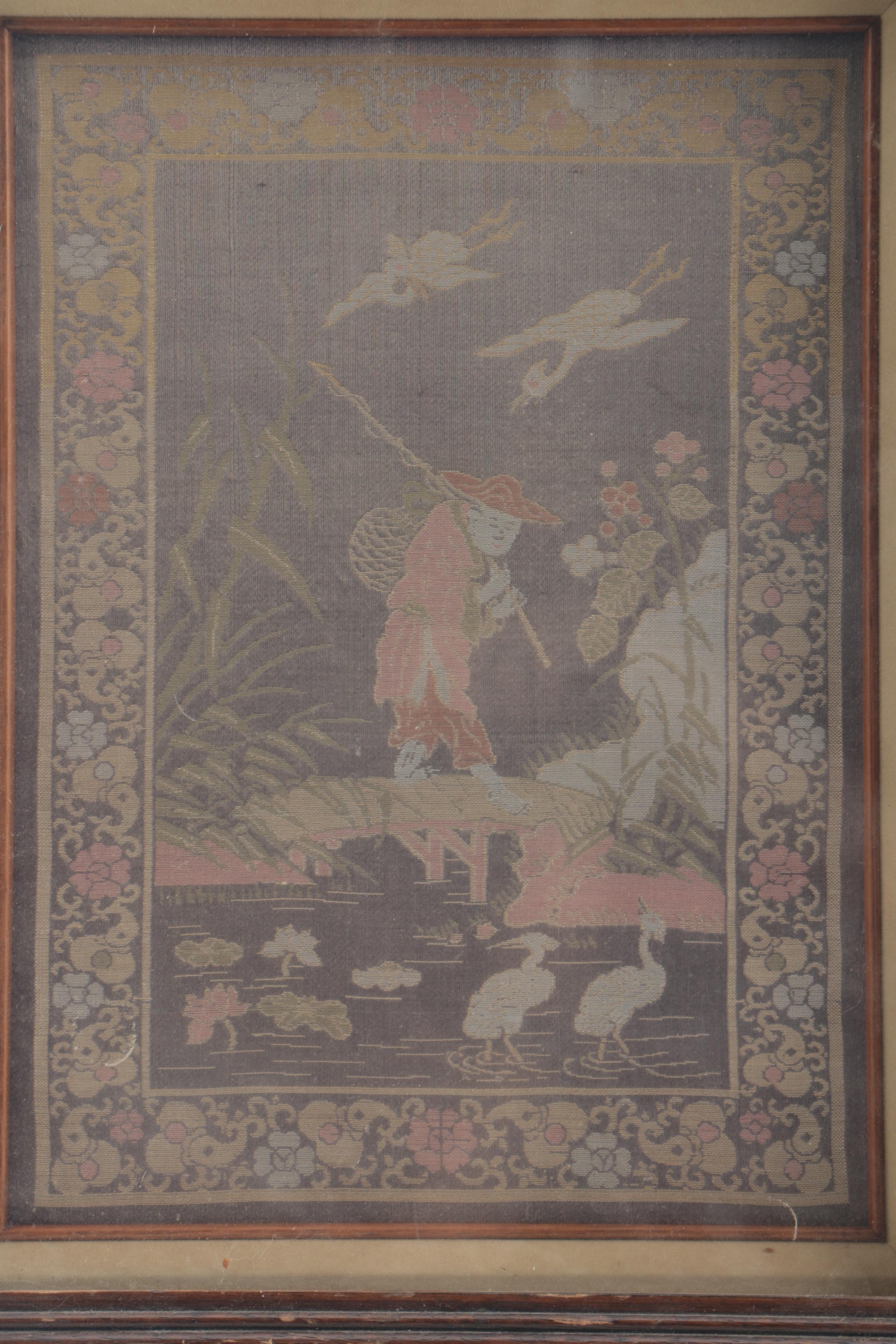Chinese Framed Woven Textile