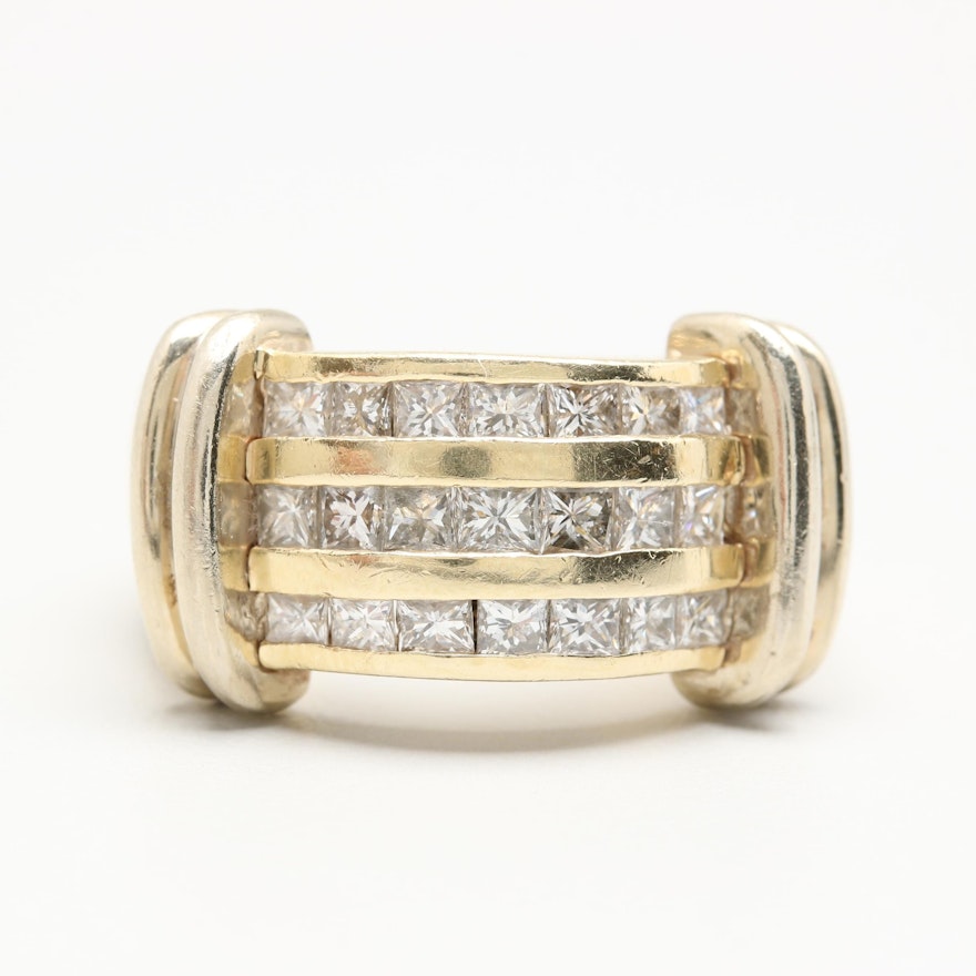 14K Yellow Gold 1.55 CTW Diamond Ring
