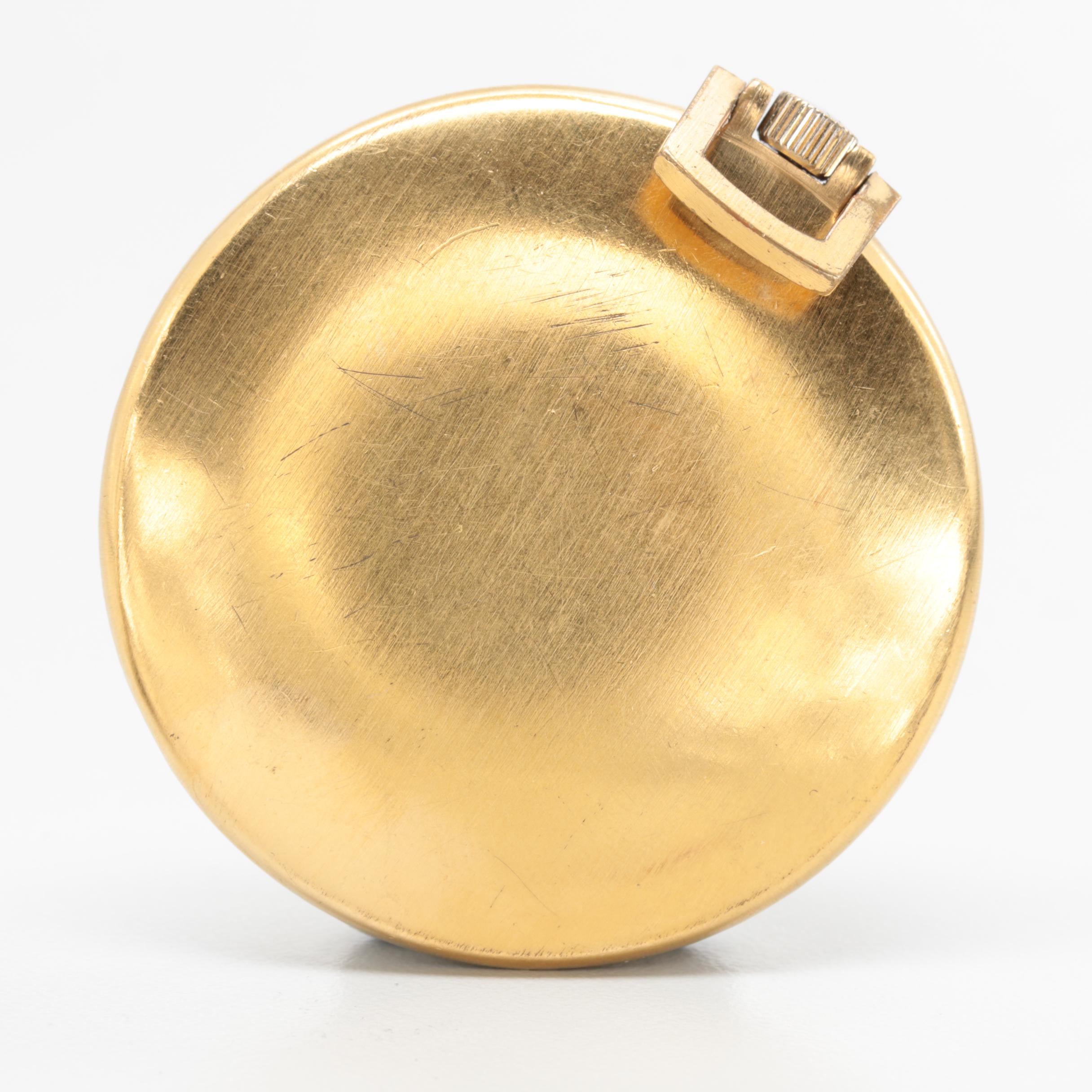 Gold Tone Elgin Pocket Watch with Circa 1899 Waltham Pocket Watch Movement