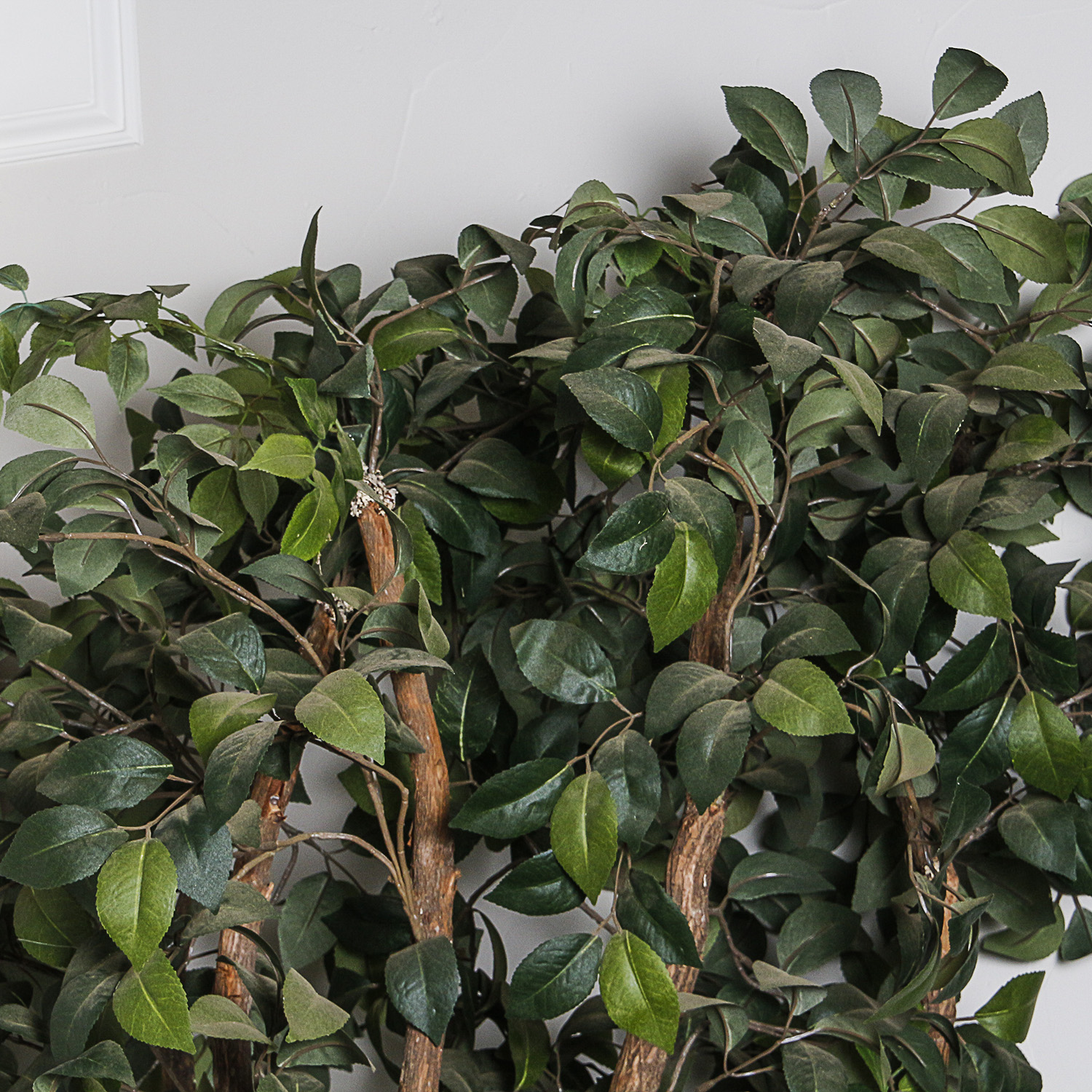 Artificial Ficus Tree with Embossed Metal Planter