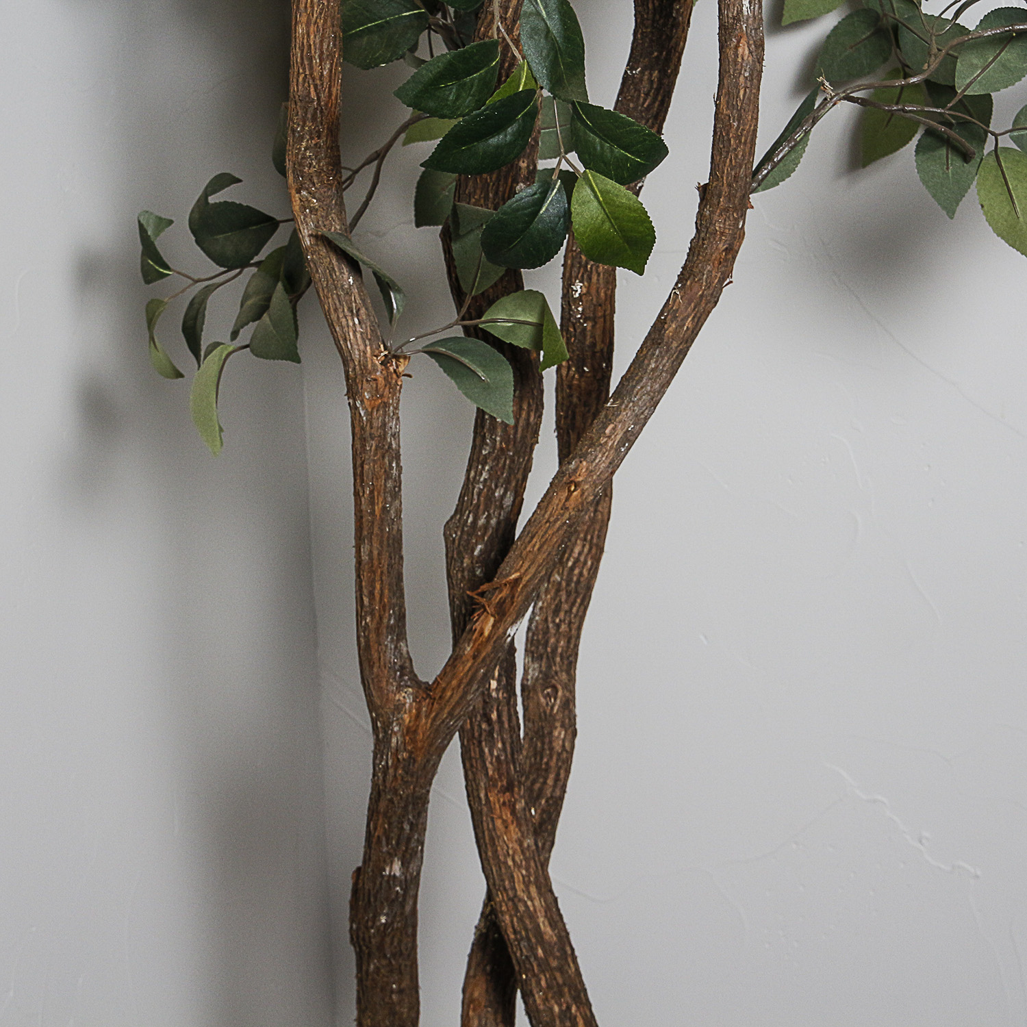 Artificial Ficus Tree with Embossed Metal Planter