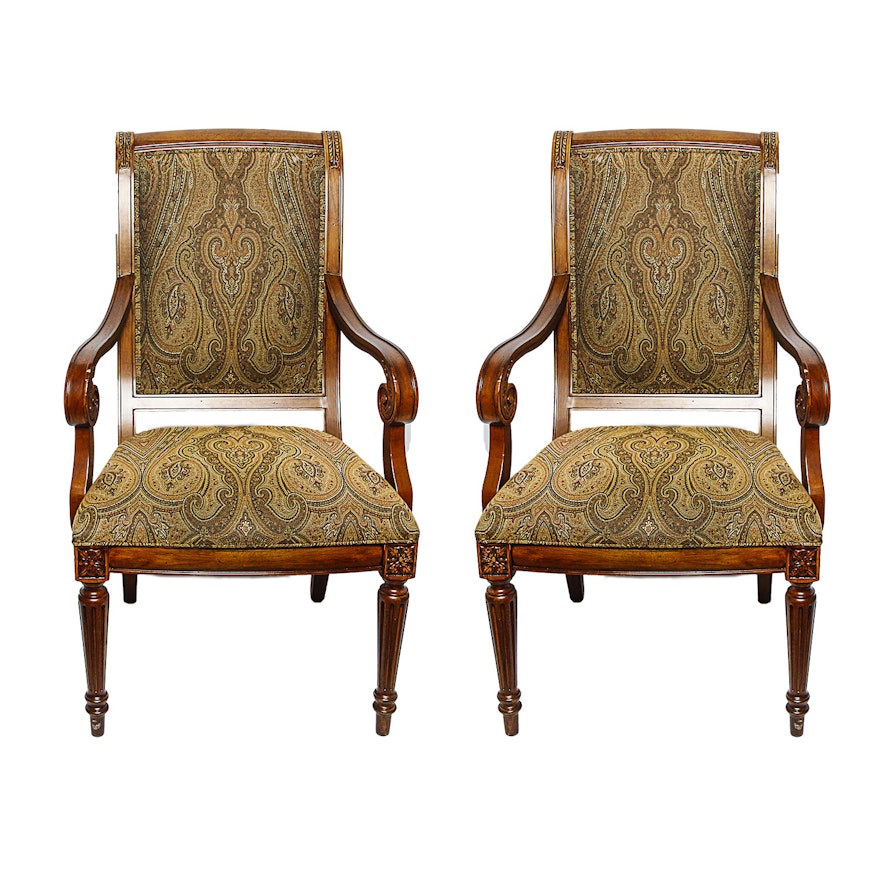 Contemporary "Adison" Armchairs by Ethan Allen