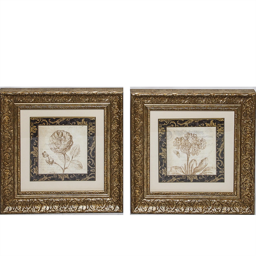 Offset Lithographs after Paula Scaletta "Primrose" and "Rose"