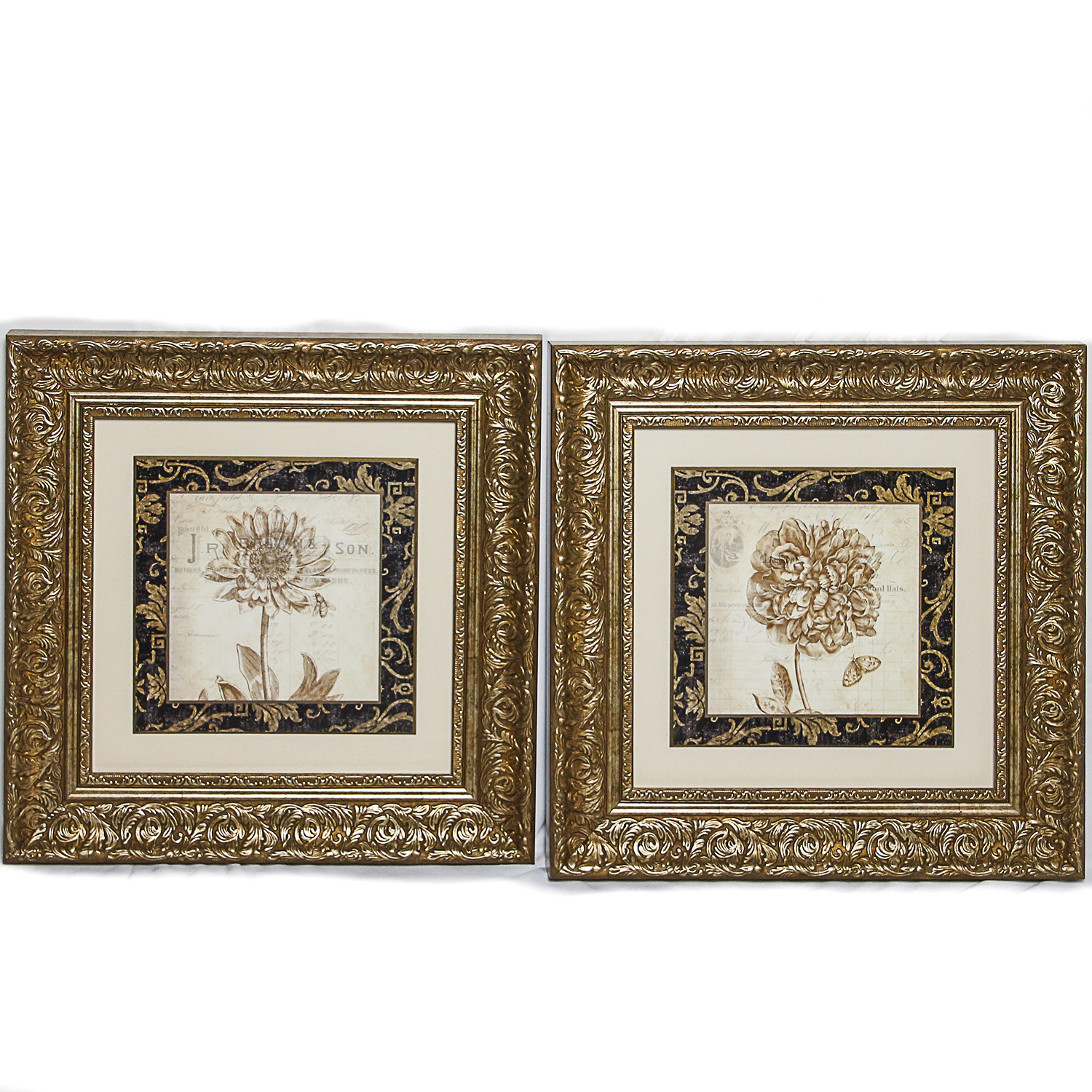 Offset Lithographs after Paula Scaletta "Peony" and "Anemone"