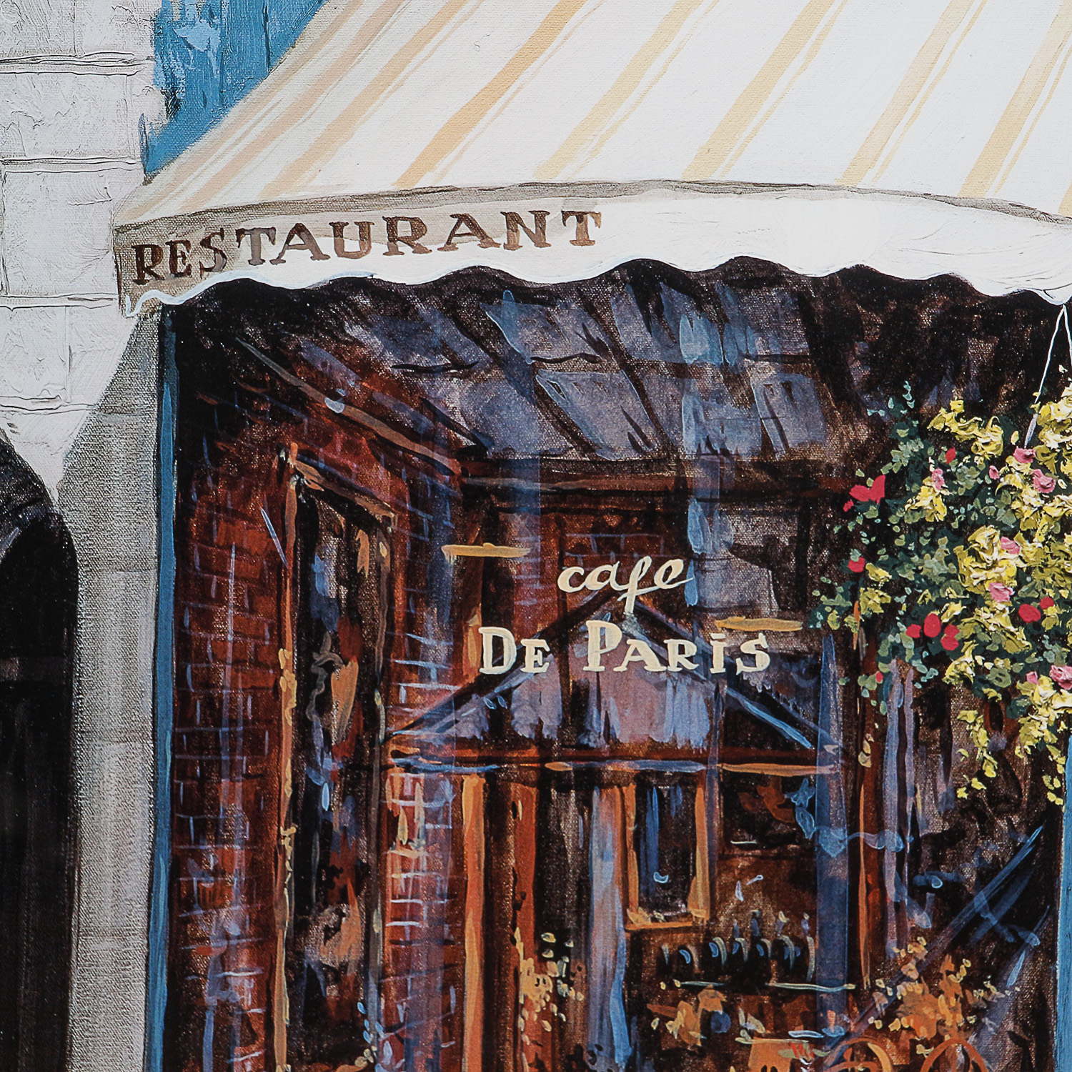Offset Lithograph after Viktor Shvaiko "Cafe de Paris"