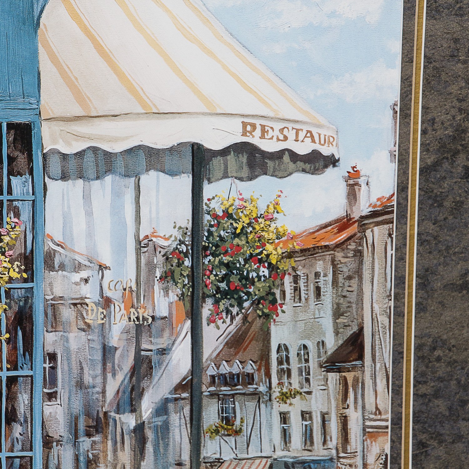 Offset Lithograph after Viktor Shvaiko "Cafe de Paris"